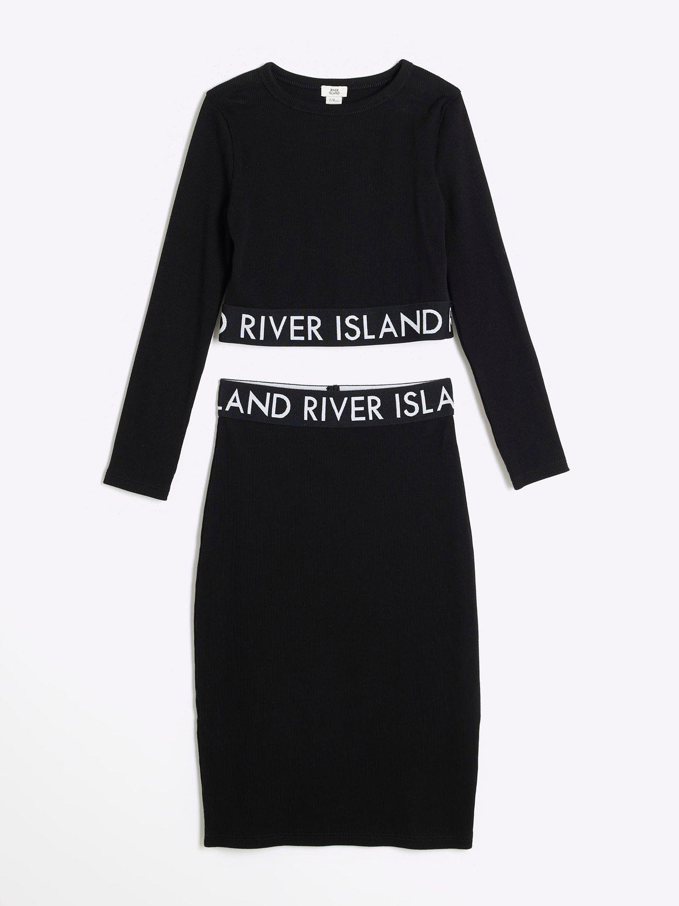 river-island-older-girl-ri-ribbed-top-and-skirt-set-blackstillFront