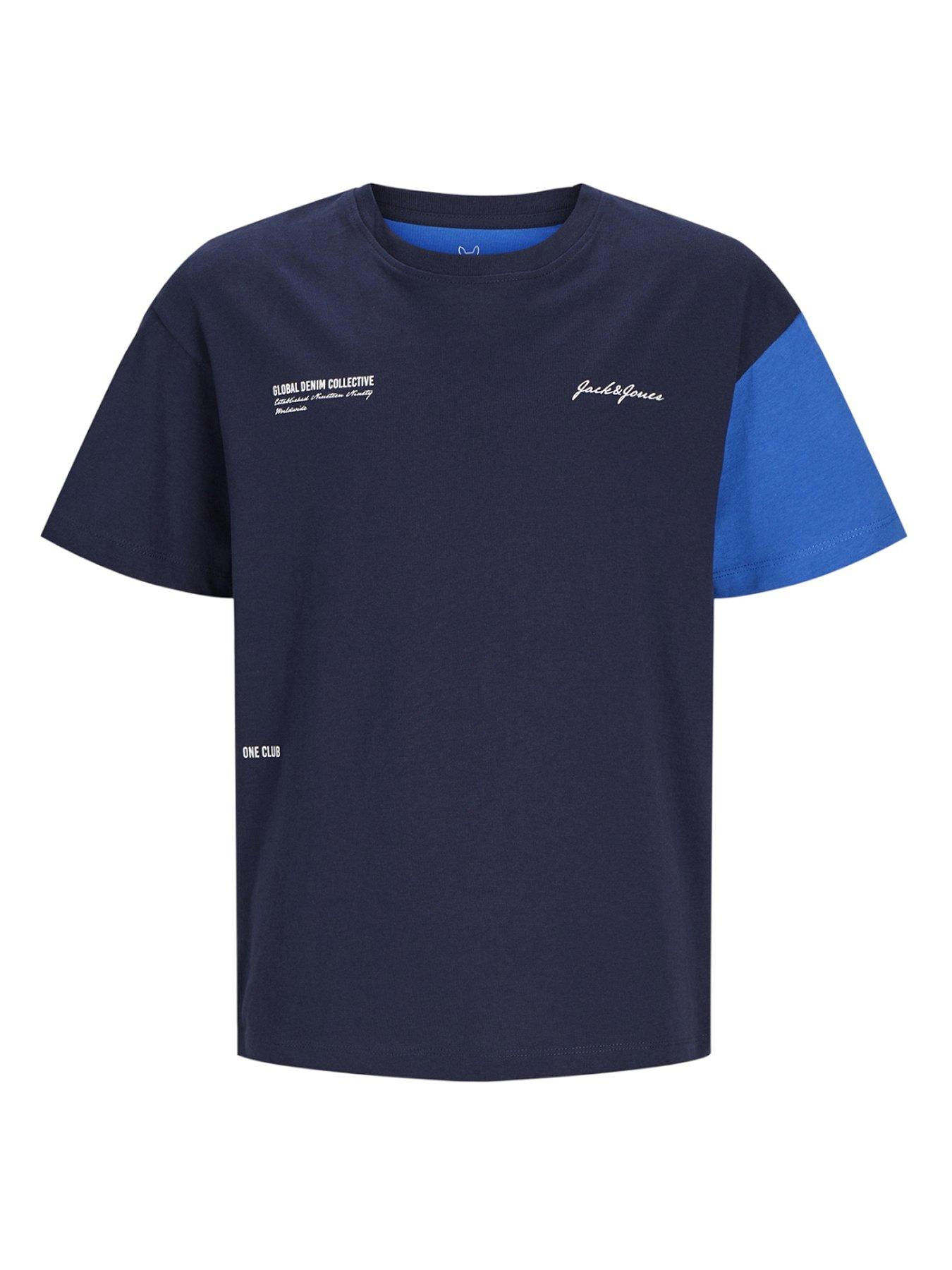 Image 1 of 1 of Jack & Jones Junior Boys Great Loose T-Shirt - Navy