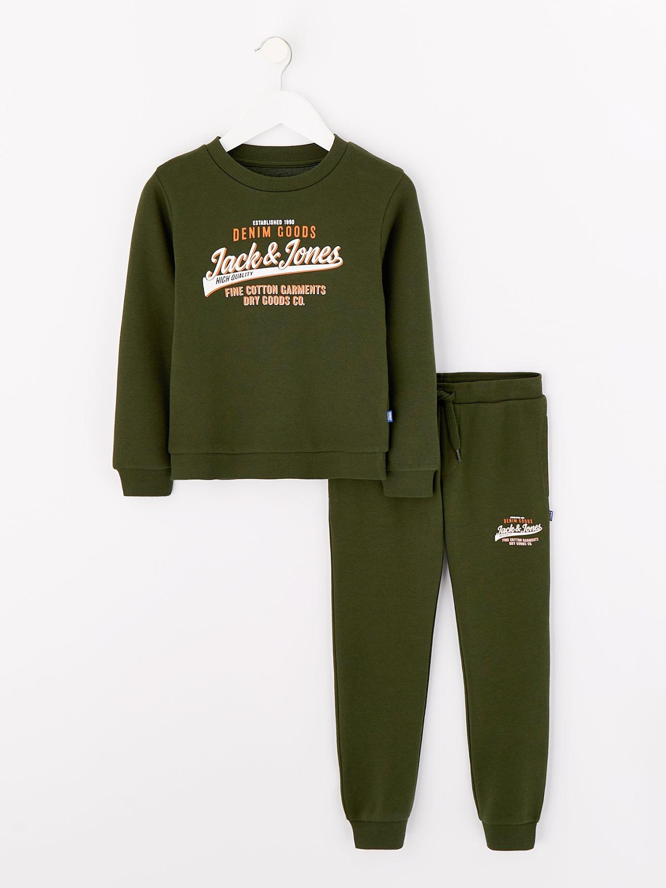 jack-jones-mini-younger-boys-logo-sweat-top-and-jog-set-khaki