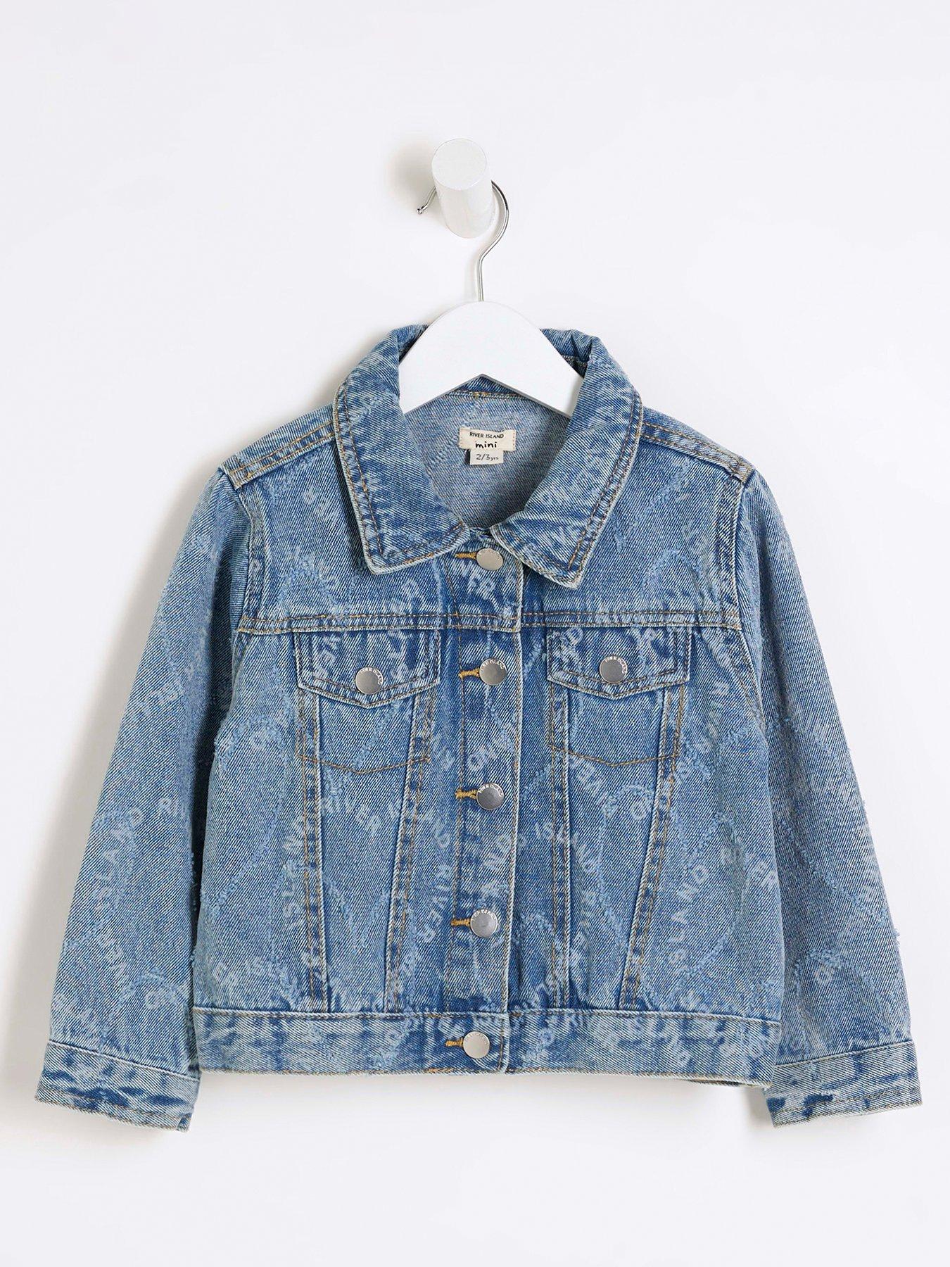 River island girls denim jacket hot sale