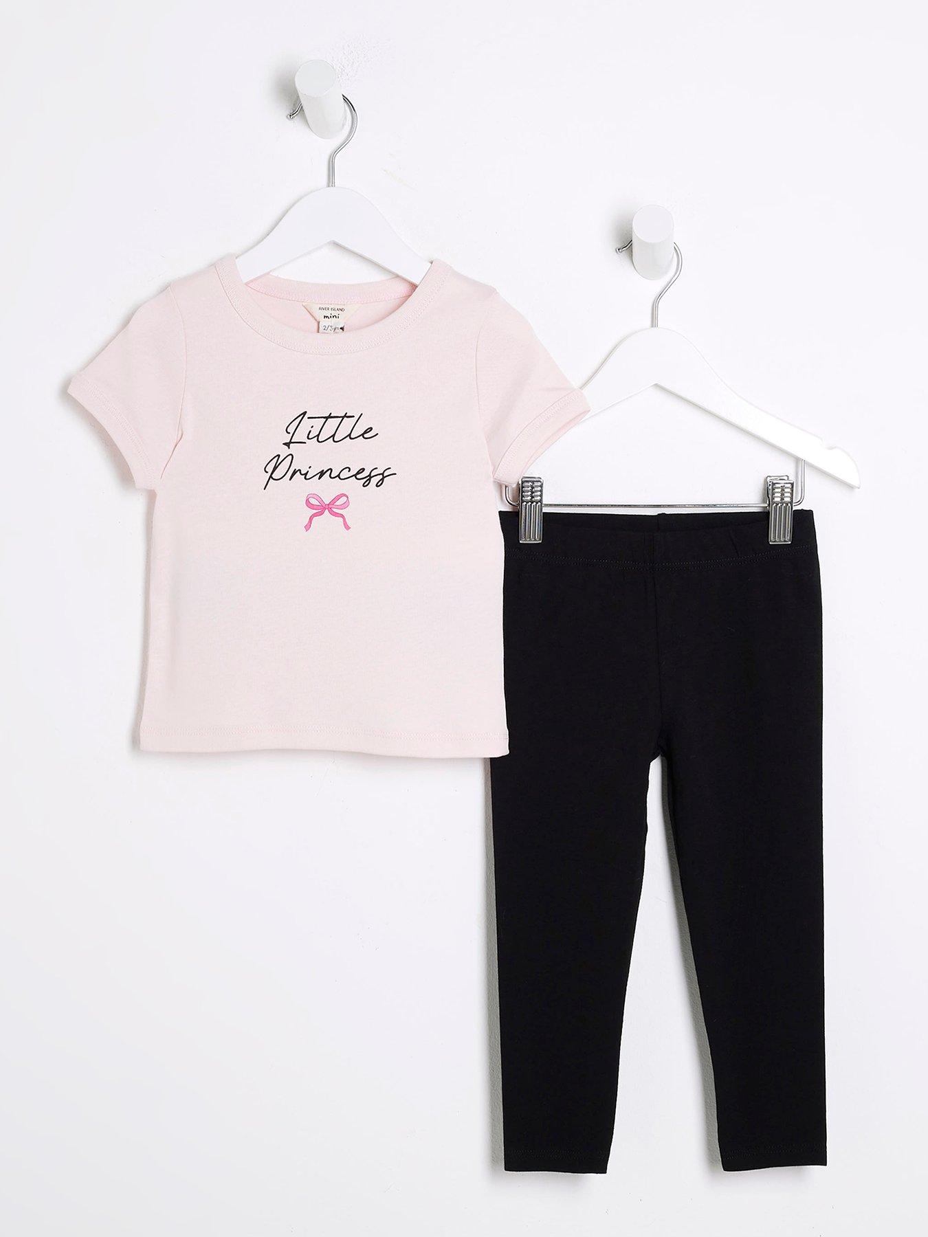 river-island-mini-mini-girl-little-princess-t-shirt-set-pink