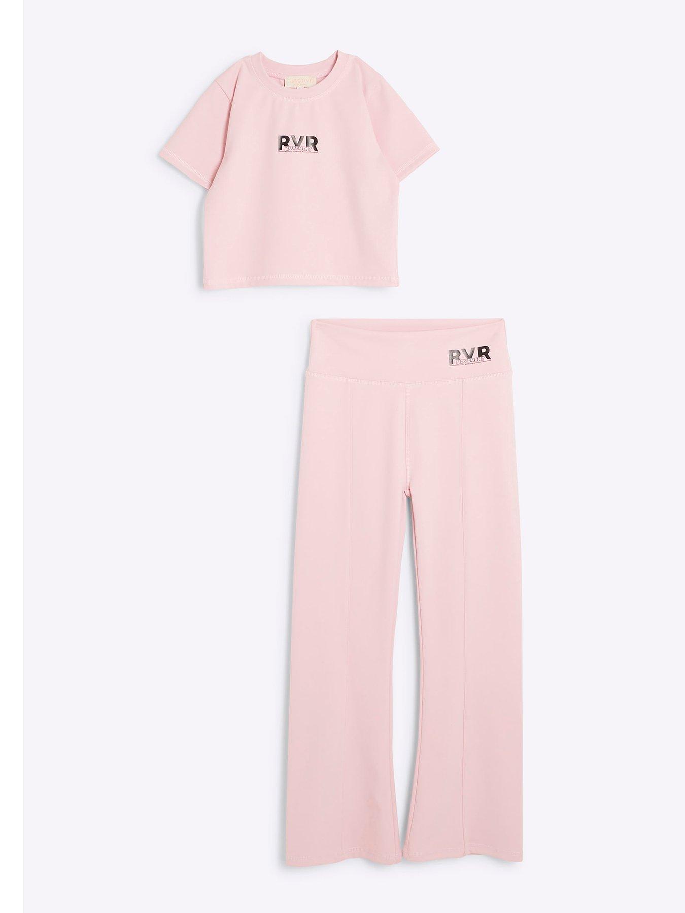 river-island-girls-active-crop-flare-set-pink