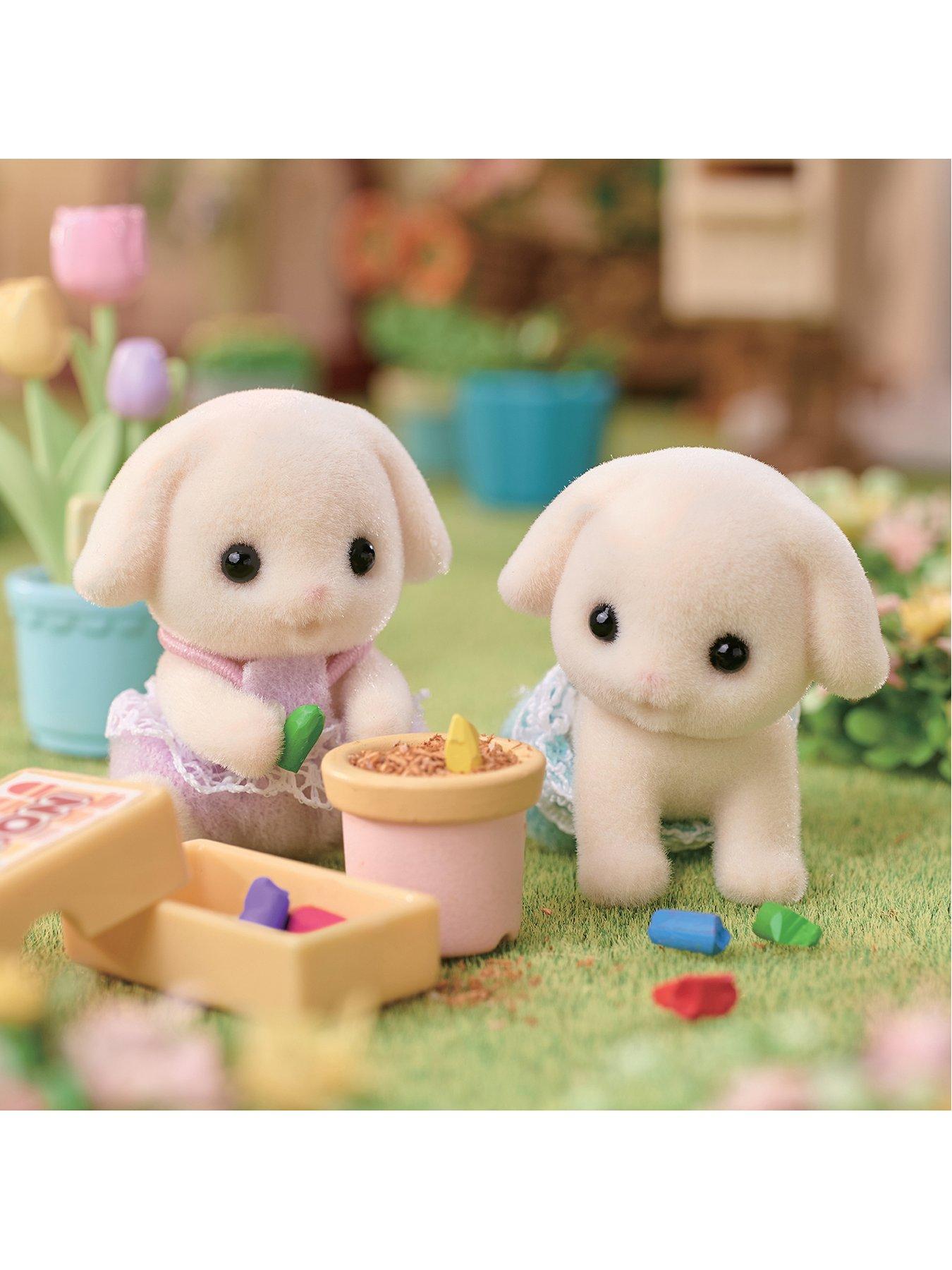 Image 4 of 4 of Sylvanian Families Flora Rabbit Twins Figures