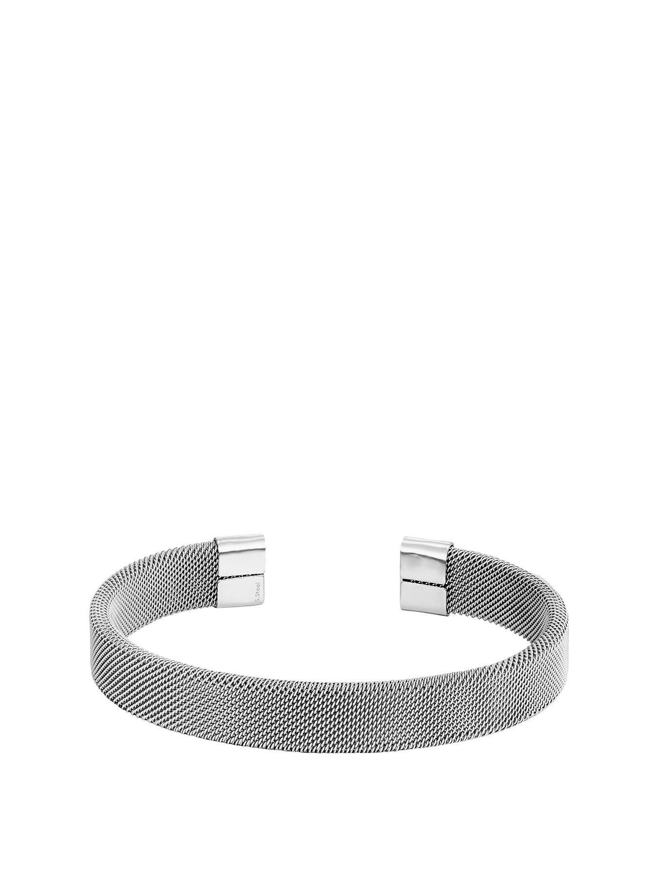 the-love-silver-collection-stainless-steel-cuff-bracelet