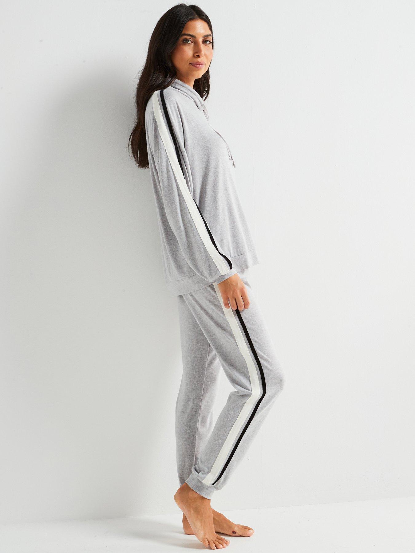 v-by-very-cowl-neck-contrast-loungewear-set-greyback