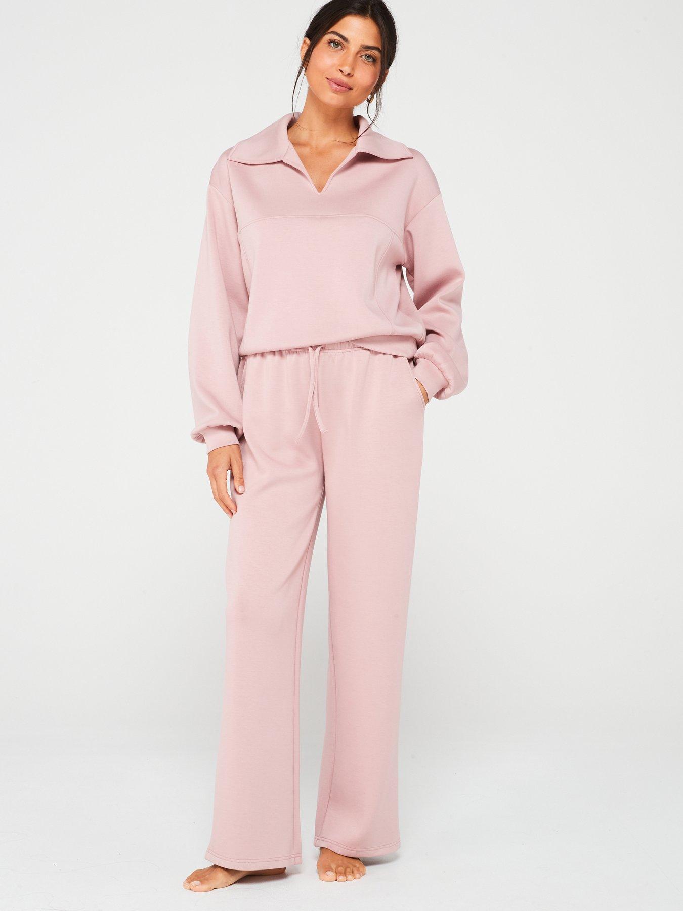 v-by-very-v-neck-loungewear-set-pink