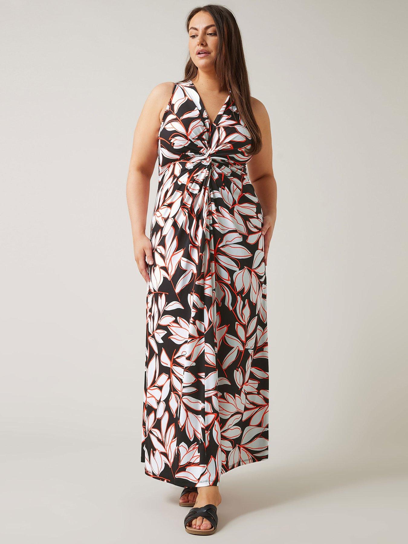 evans-floral-twist-midi-dress-blackback