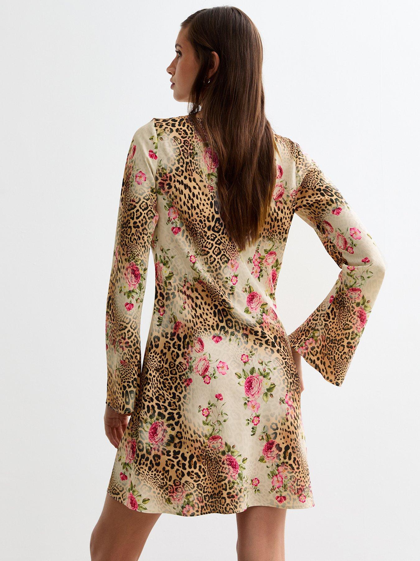 new-look-rose-leopard-long-sleeve-mini-dress-brownstillFront