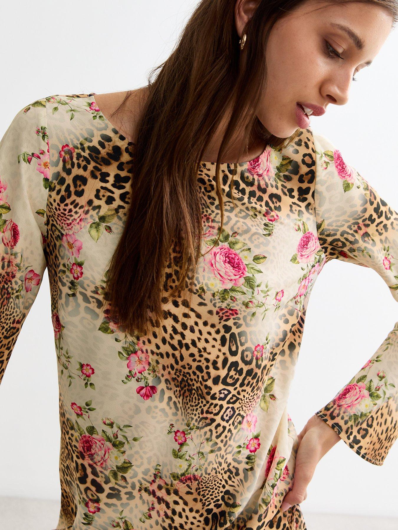 new-look-rose-leopard-long-sleeve-mini-dress-brownoutfit