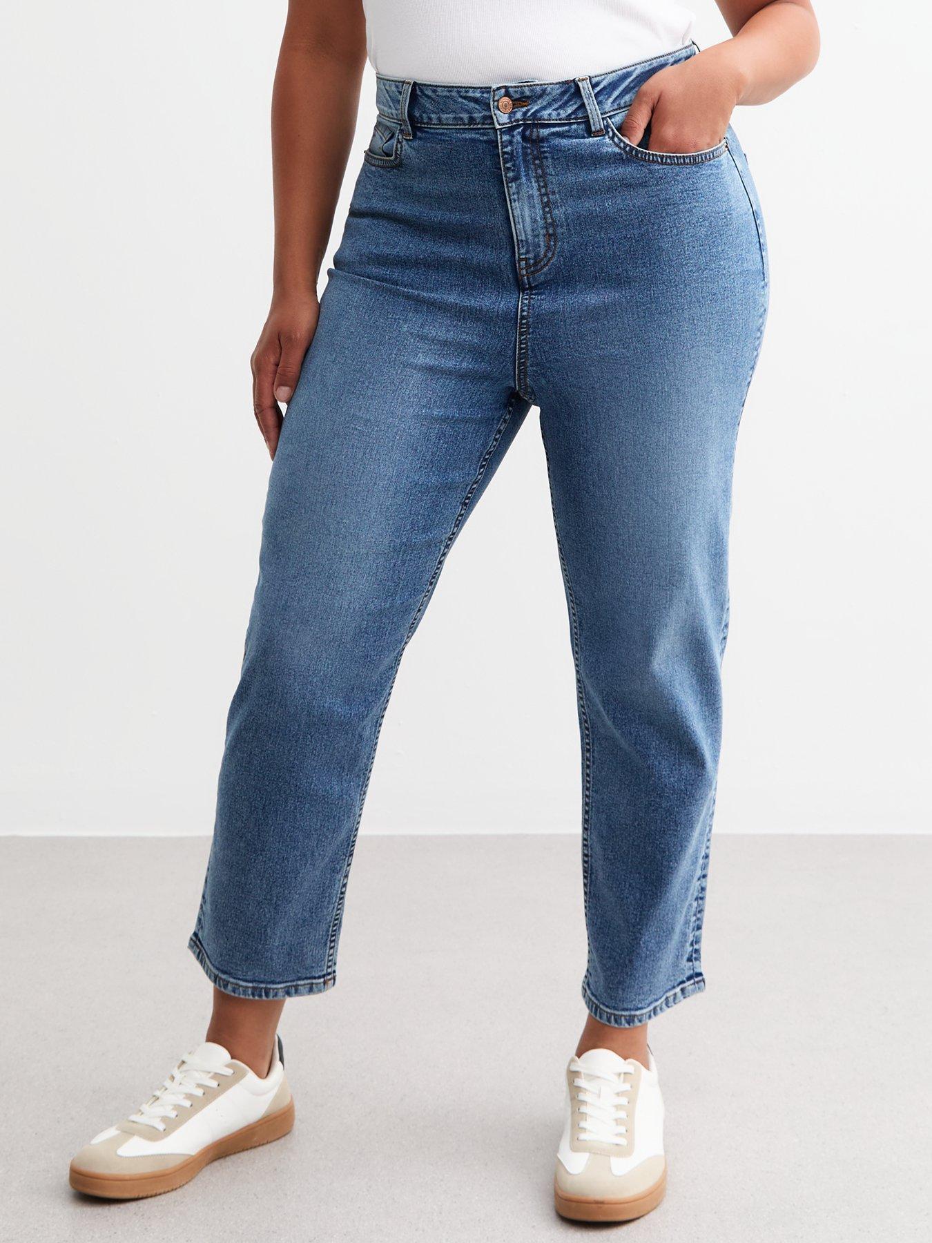 new-look-curves-blue-slim-leg-jeans