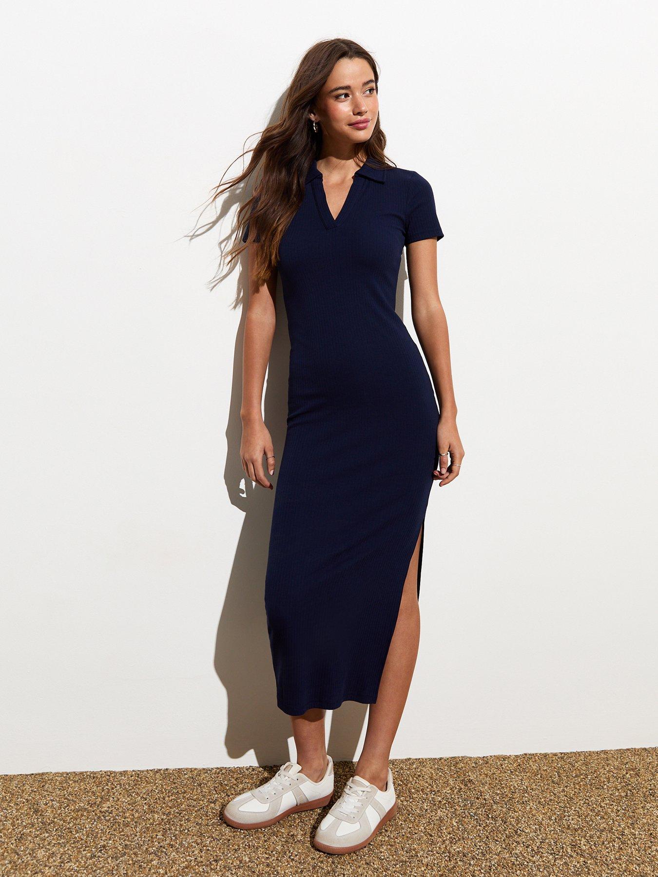 new-look-jersey-collar-midi-dress-navy