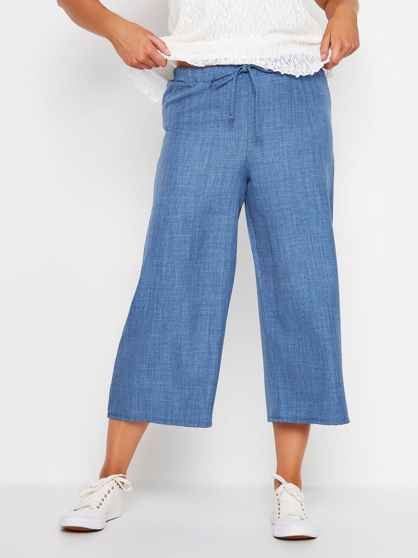 mco-petite-linen-look-culottes-blue