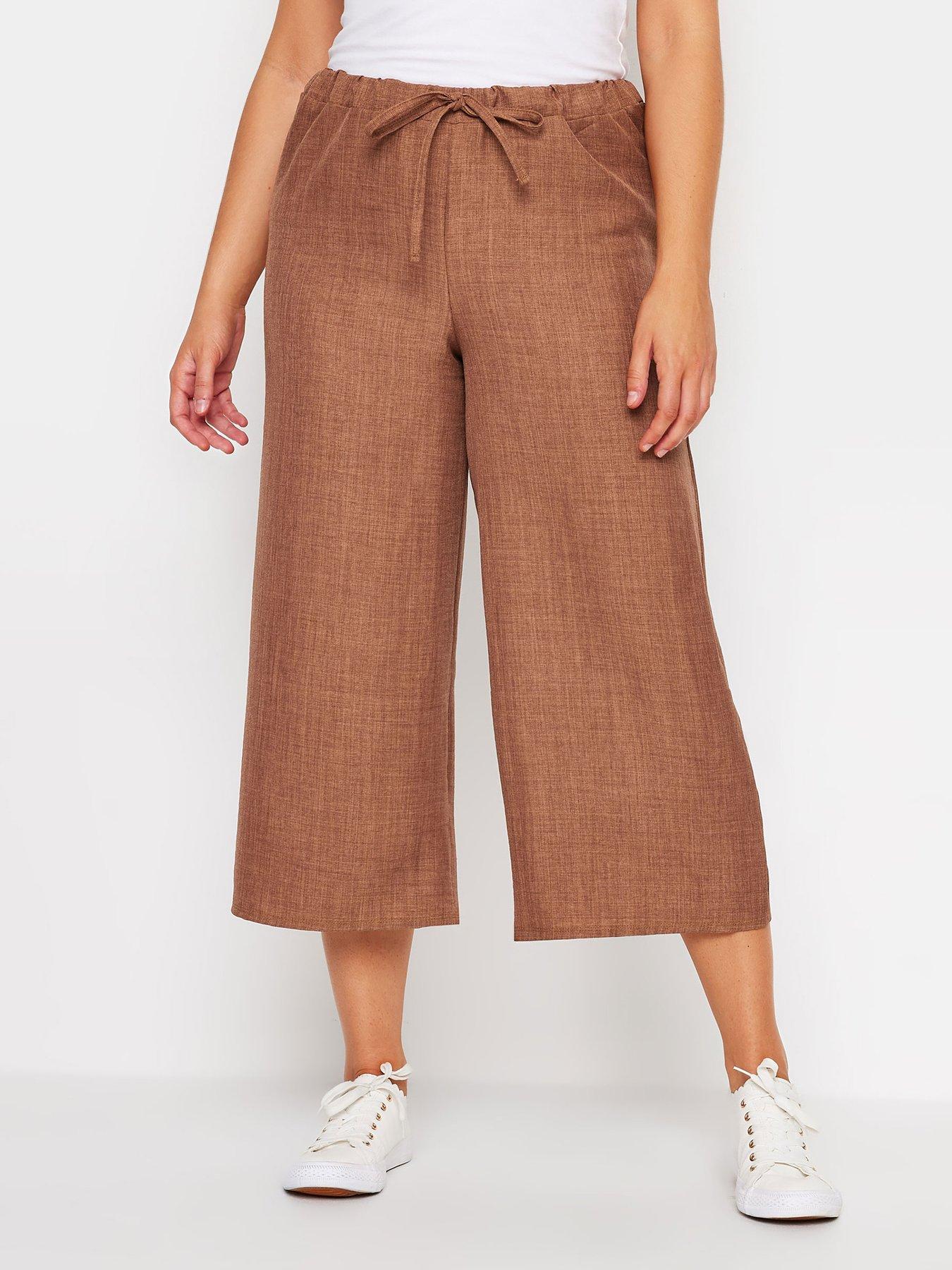 mco-linen-look-culottes-brownfront