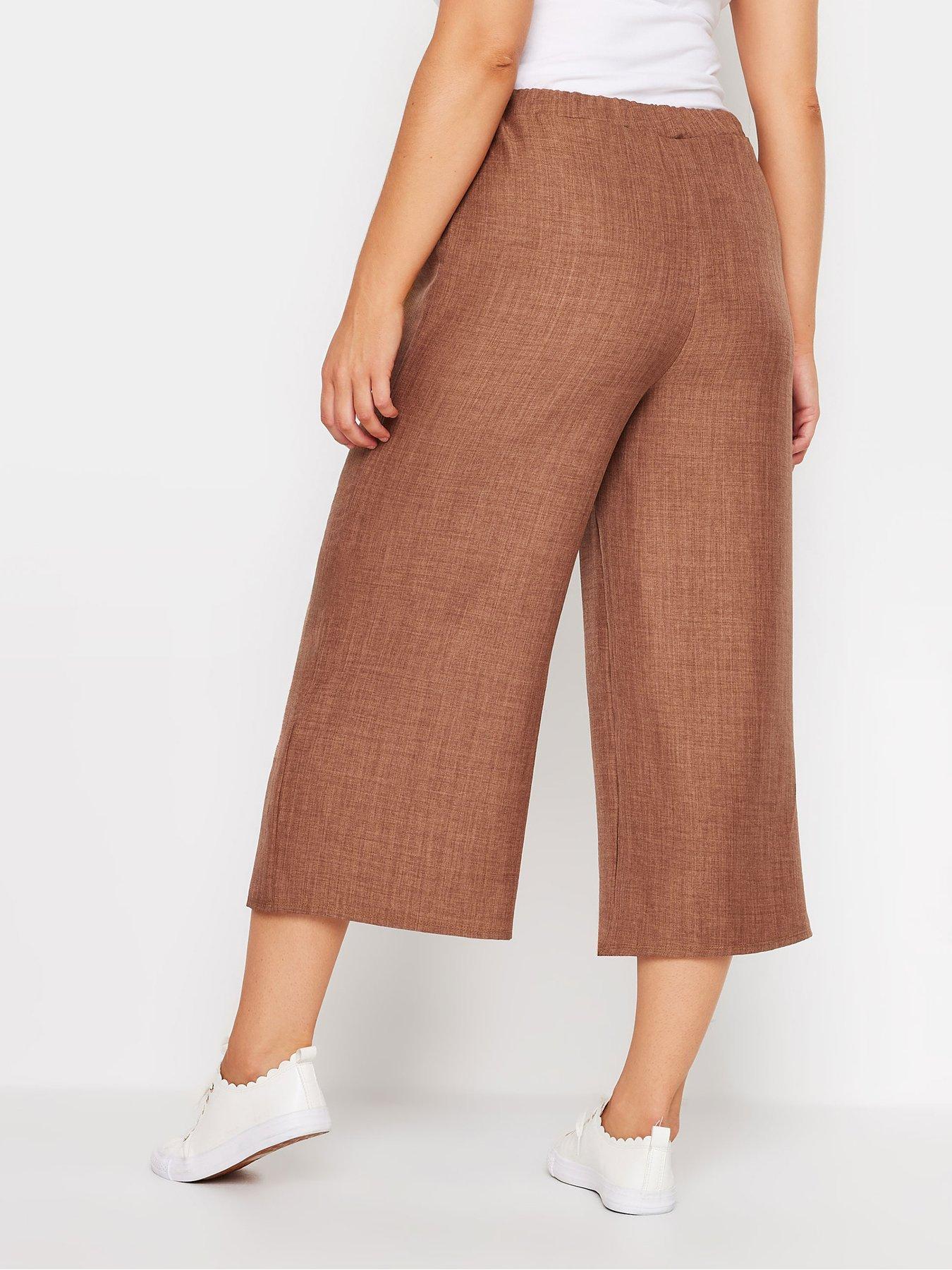 mco-linen-look-culottes-brownstillFront