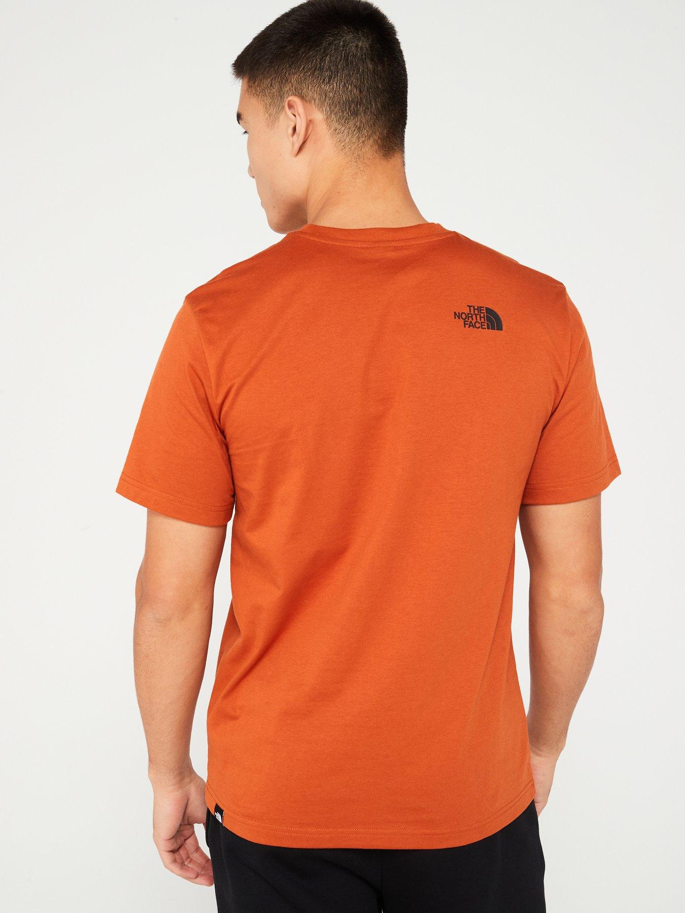 the-north-face-mens-short-sleeve-simple-dome-tee-redstillFront