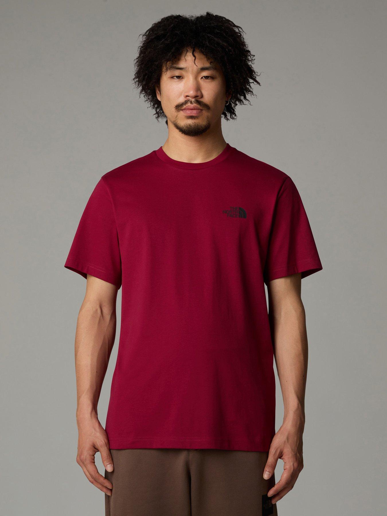 the-north-face-mens-short-sleeve-simple-dome-tee-burgundy