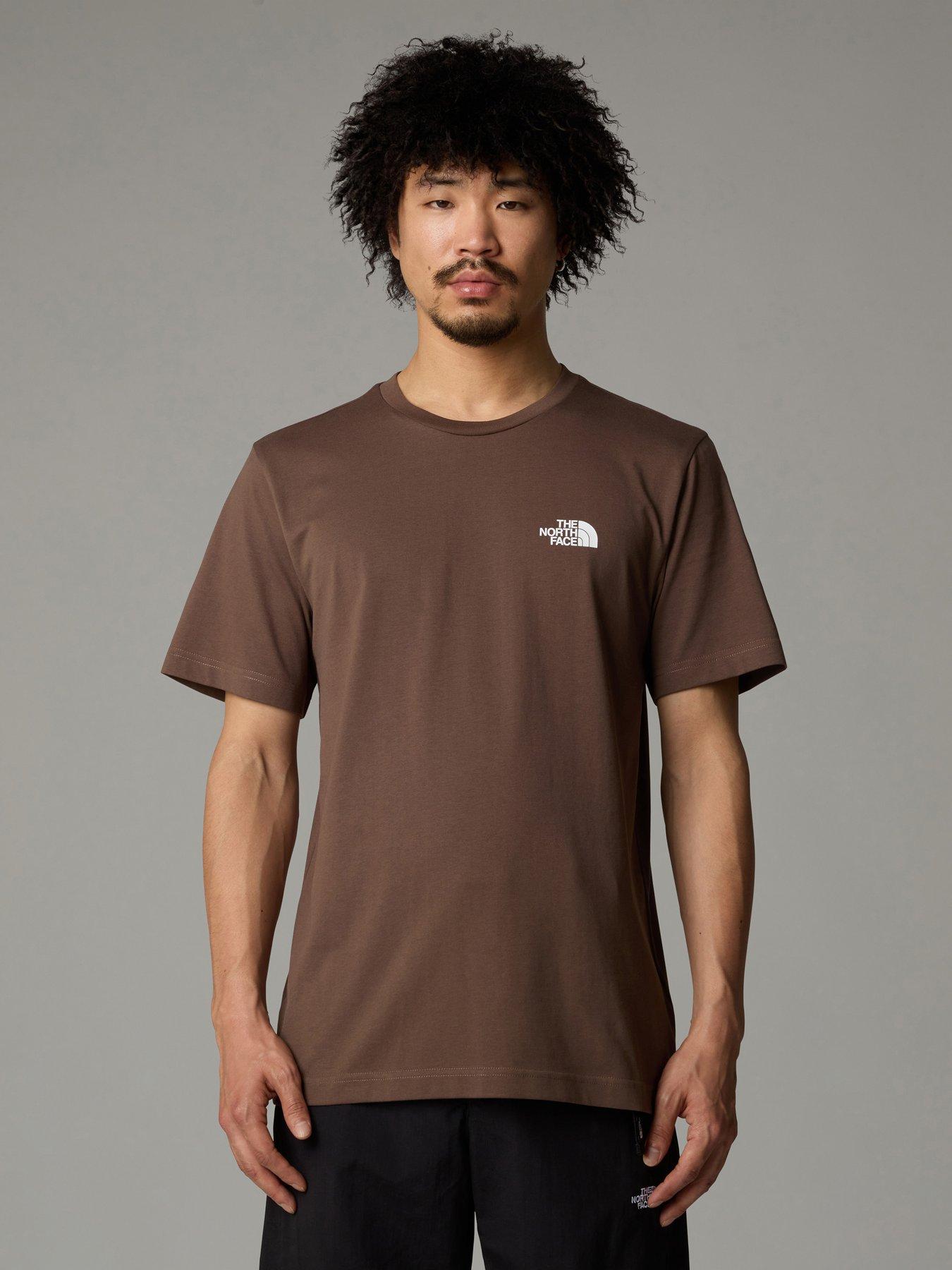 the-north-face-mens-short-sleeve-simple-dome-tee-brown