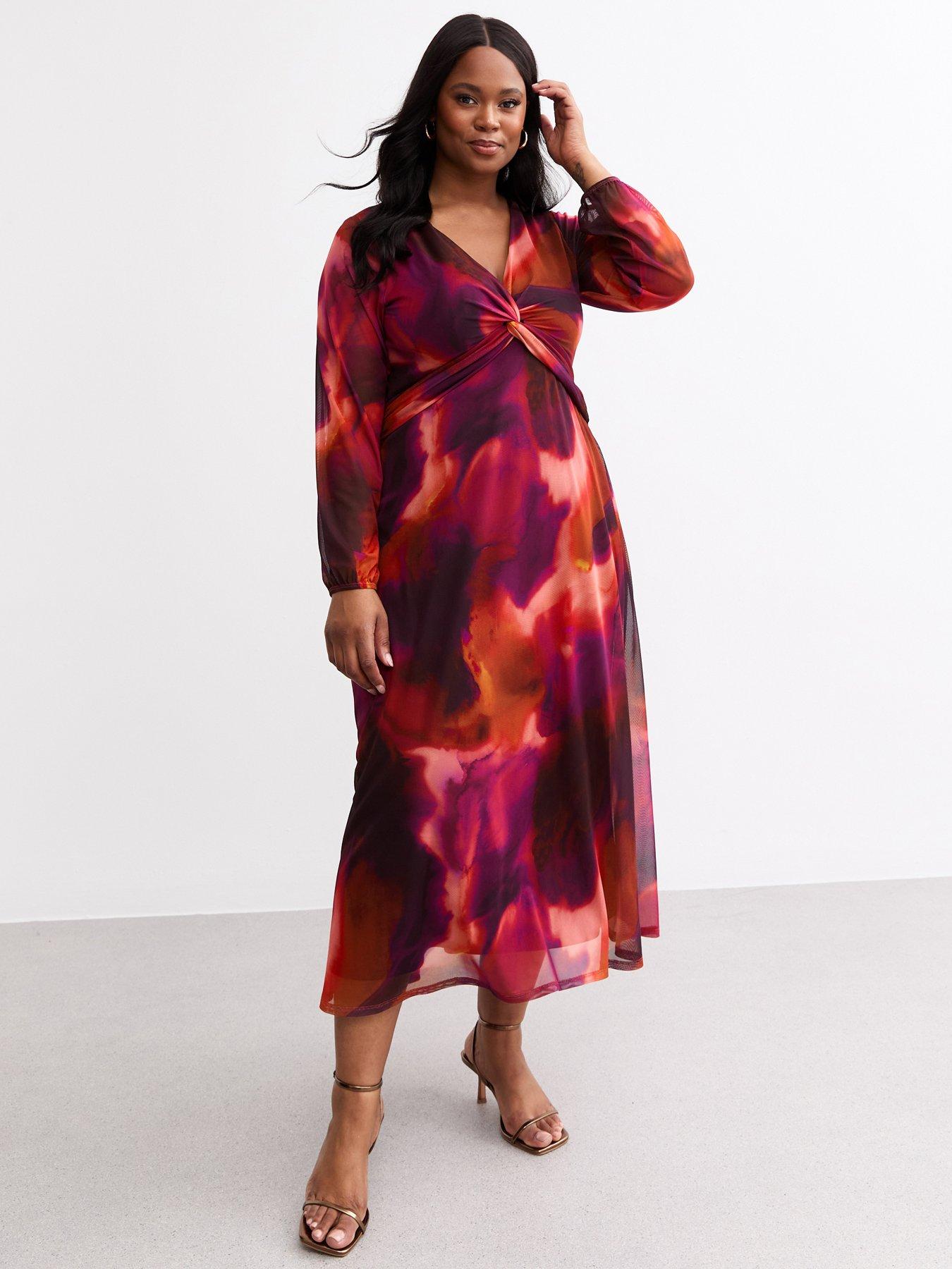 new-look-curvesnbspabstract-print-twist-front-mesh-midi-dress--nbspredback