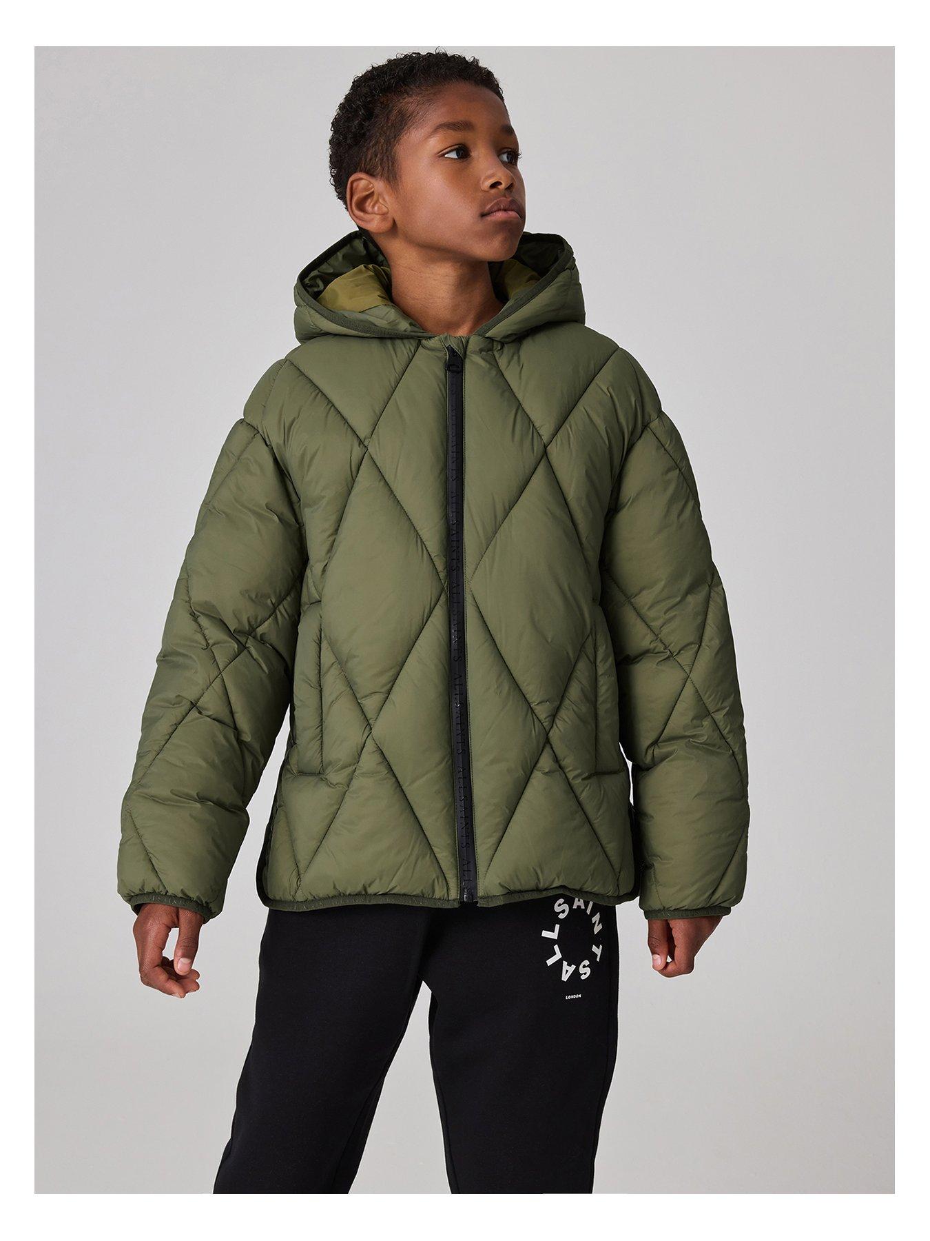 Boys green coat best sale