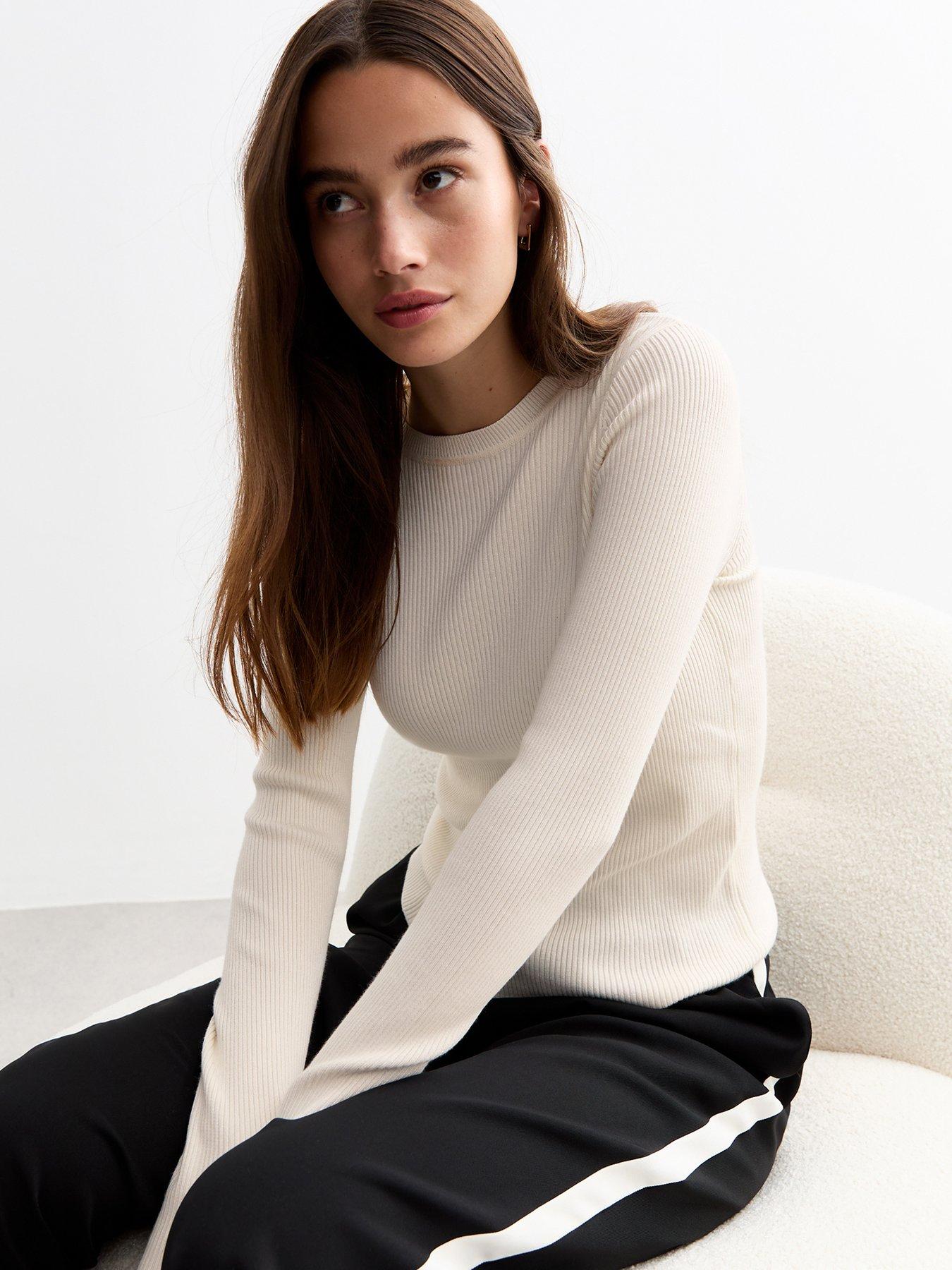 new-look-rib-knit-crew-neck-jumper-off-white