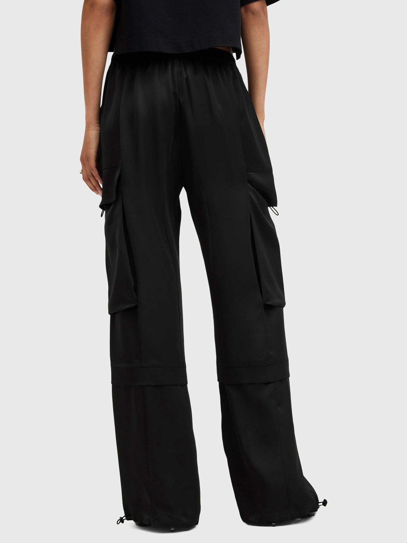 allsaints-barbara-cargo-trousers-blackstillFront