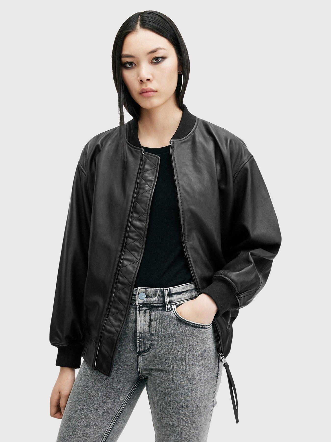 allsaints-belle-bomber-black