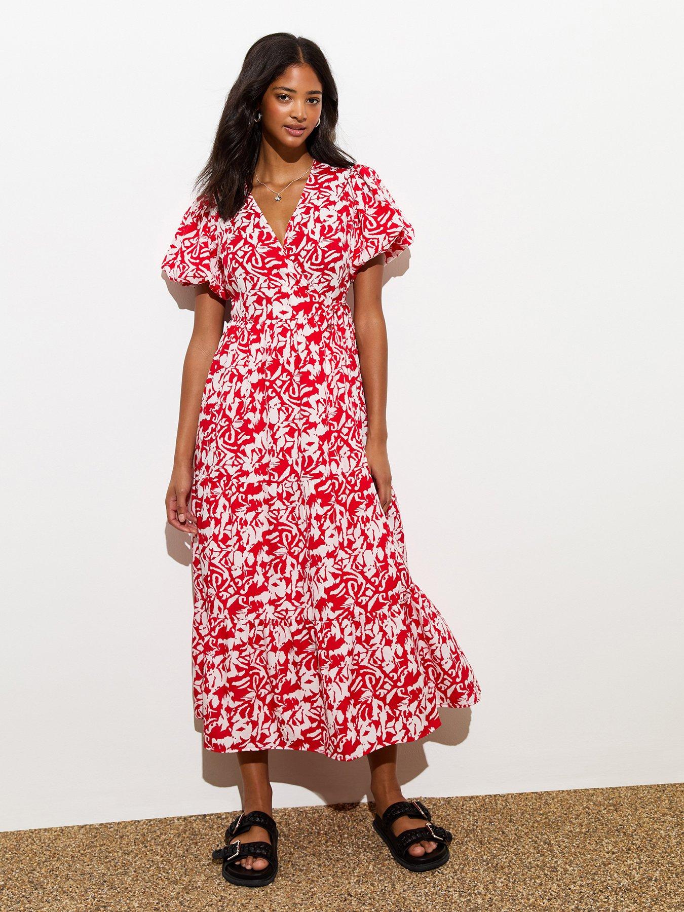 new-look-red-floral-print-wrap-midi-dress