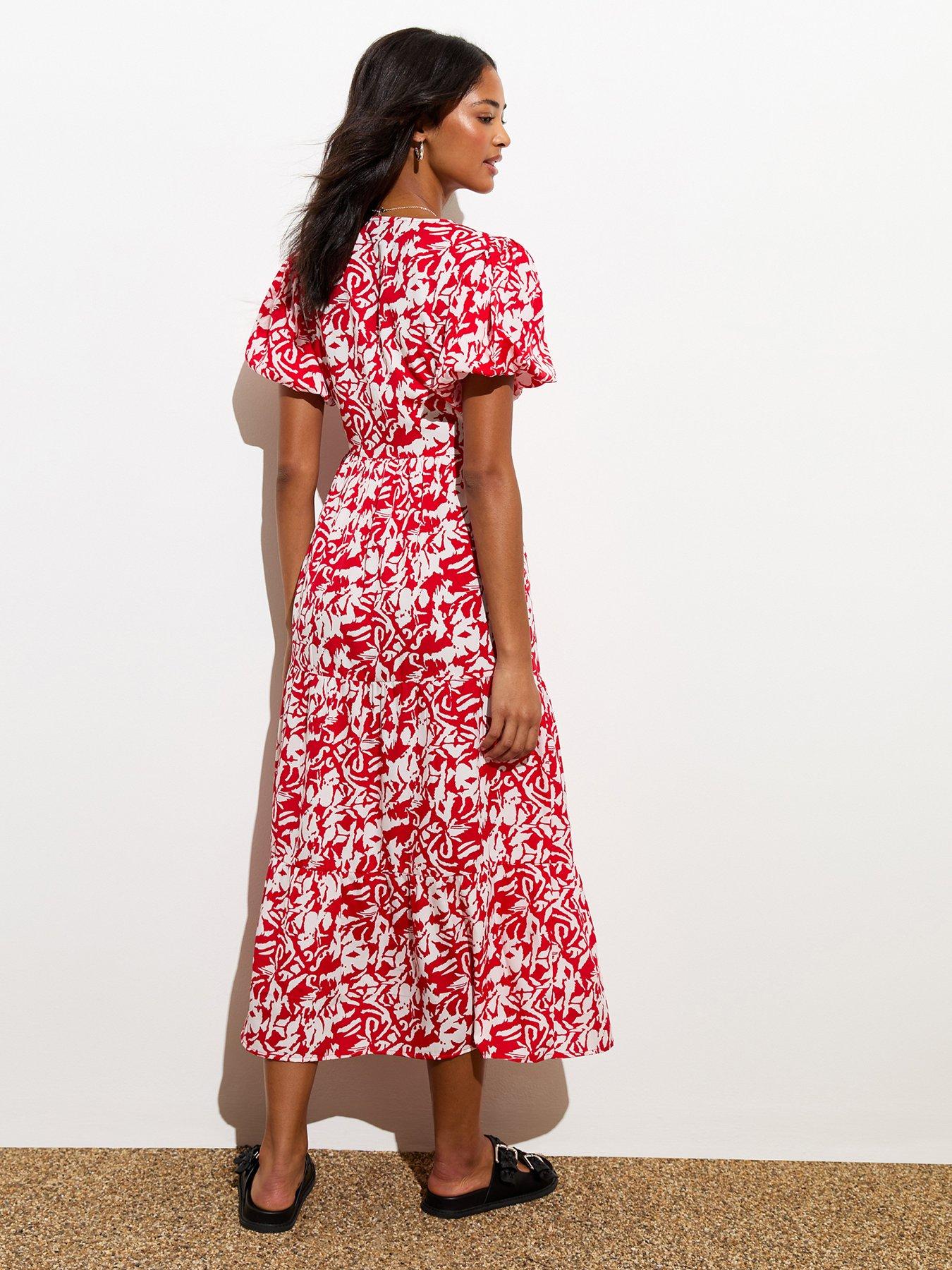 new-look-red-floral-print-wrap-midi-dressstillFront