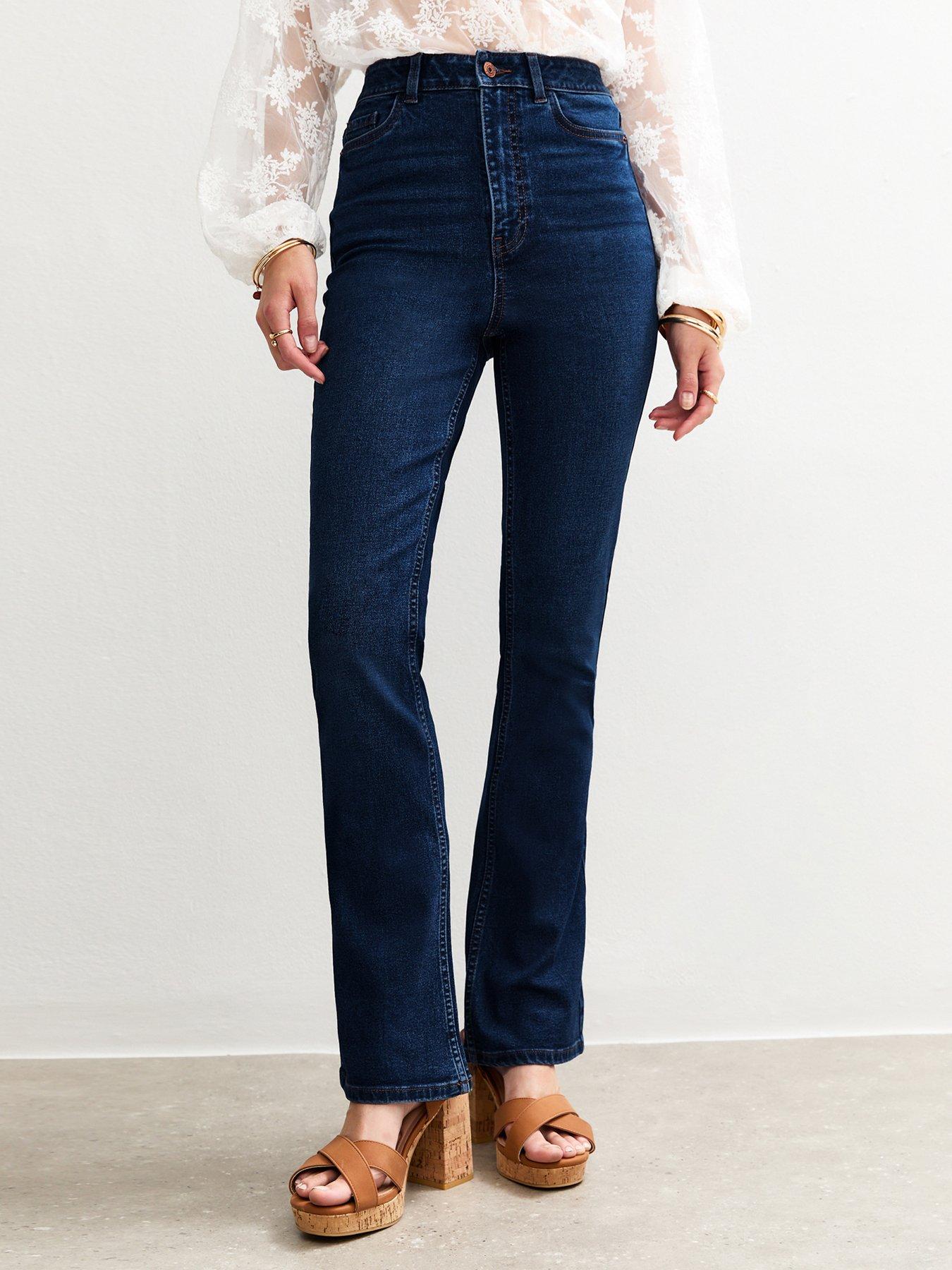 new-look-dark-blue-waist-enhance-quinn-bootcut-stretch-denim-jeans