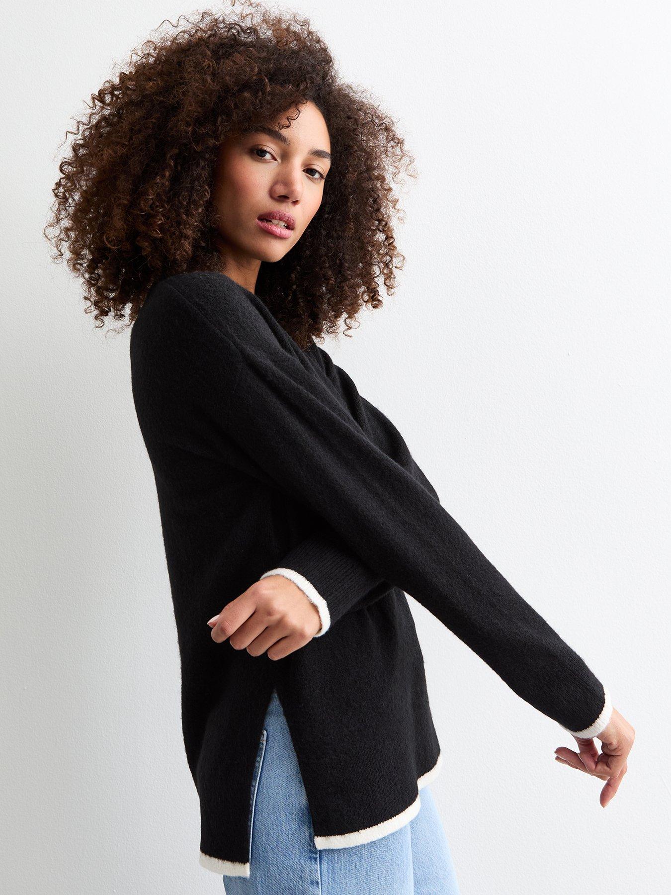 new-look-black-contrast-trim-knit-crew-neck-jumperfront