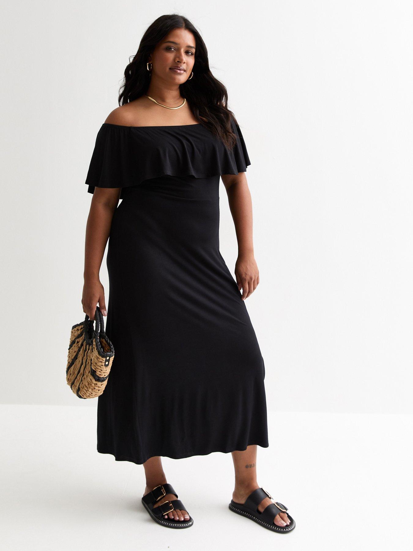 new-look-bardot-midi-dress-blackback