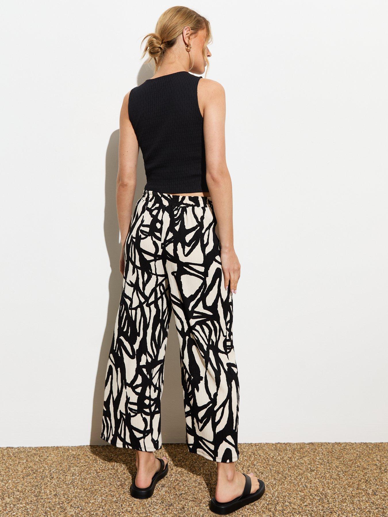 new-look-black-textured-abstract-print-wide-leg-crop-trousersstillFront