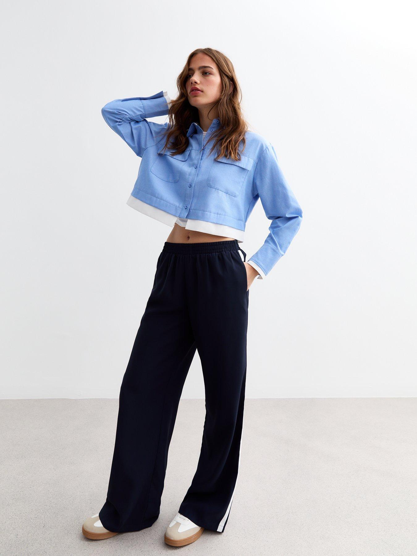 new-look-blue-contrast-trim-cropped-oxford-shirtback