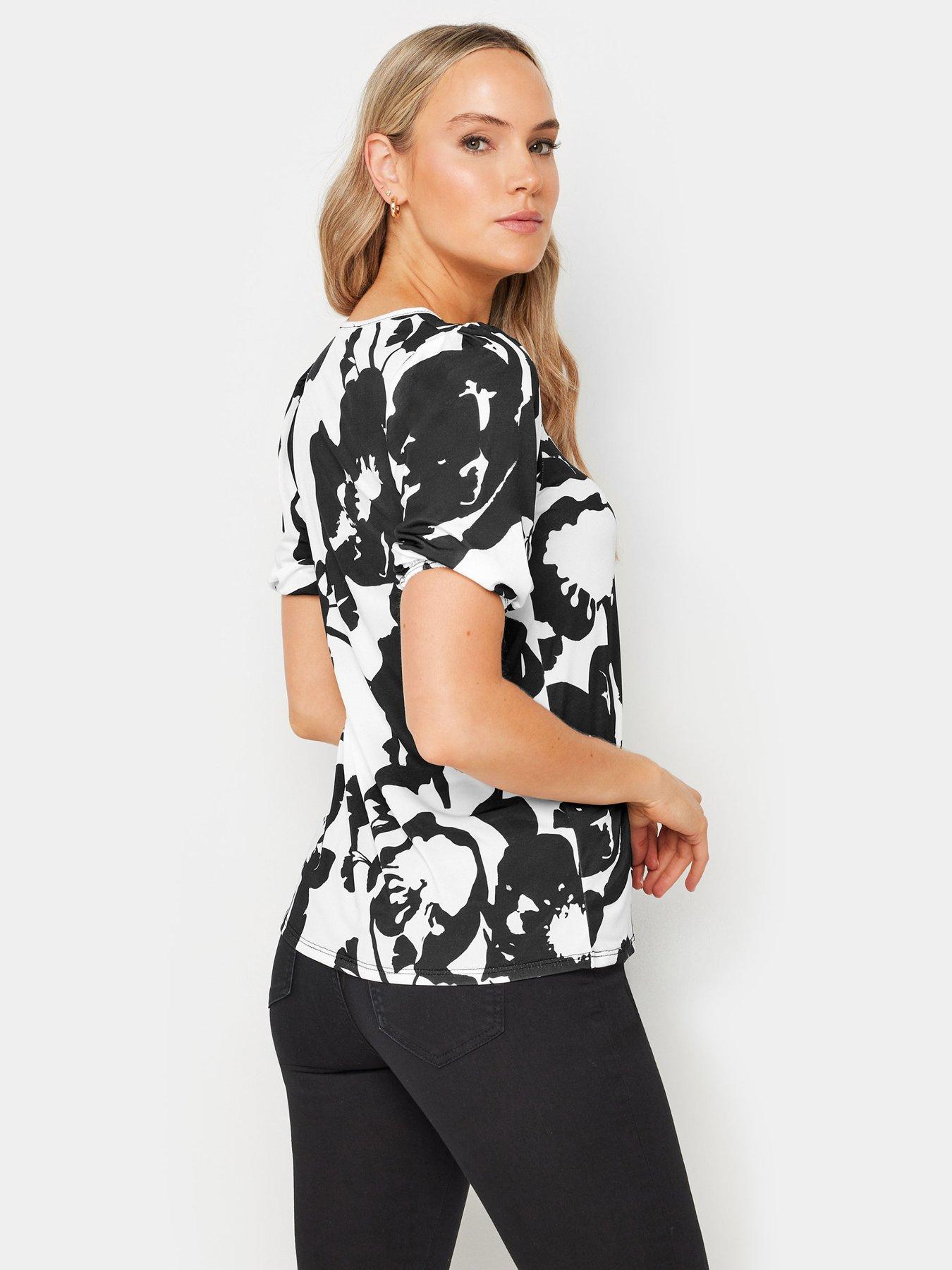 long-tall-sally-tall-mono-floral-puff-sleeve-topstillFront