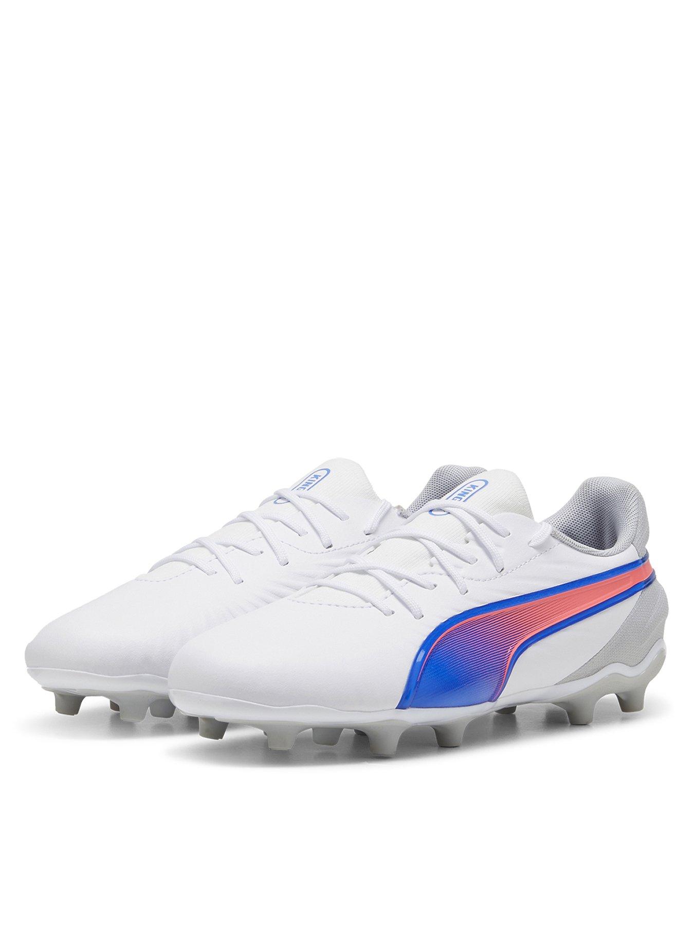 Image 1 of 5 of Puma Junior King Match Firm Ground Football Boots - White