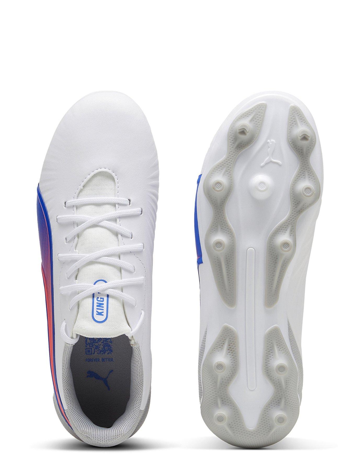 Image 4 of 5 of Puma Junior King Match Firm Ground Football Boots - White