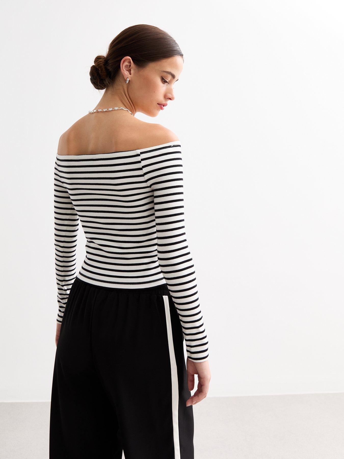 new-look-white-striped-long-sleeve-topstillFront