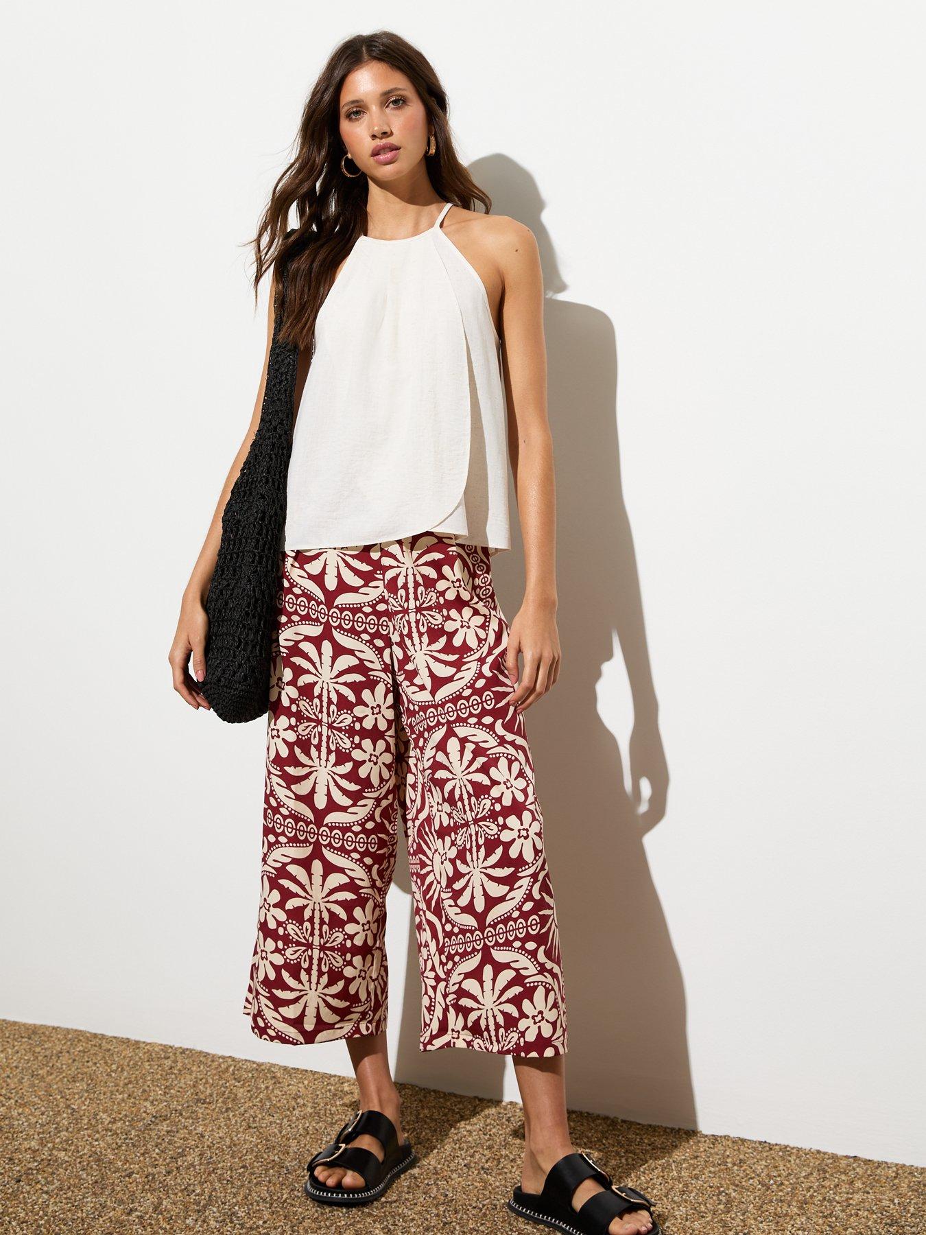 new-look-red-palm-print-cropped-wide-leg-trousersback