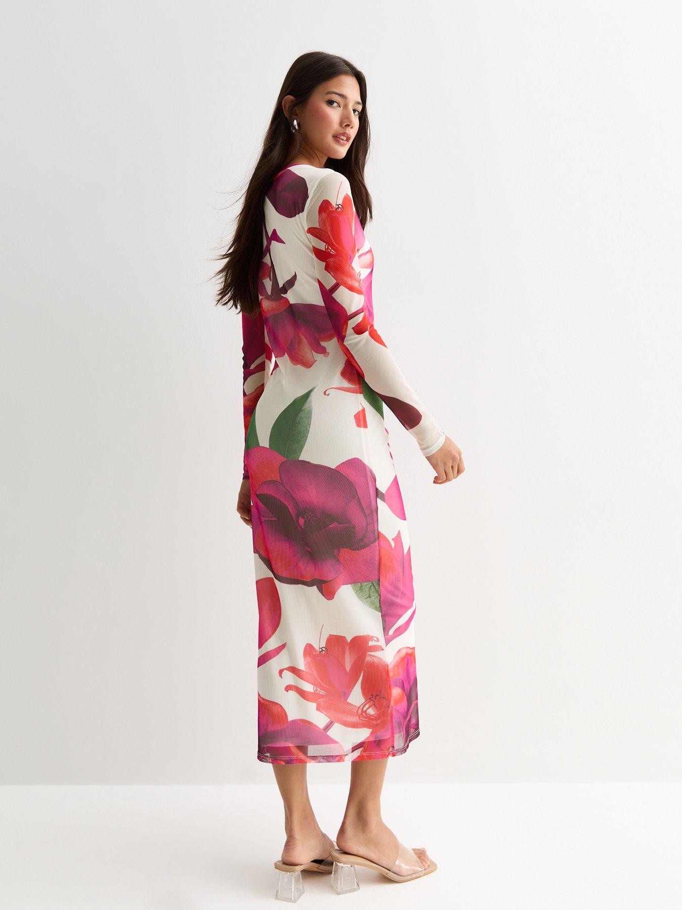 new-look-off-white-fuschia-print-mesh-long-sleeved-midi-dressstillFront