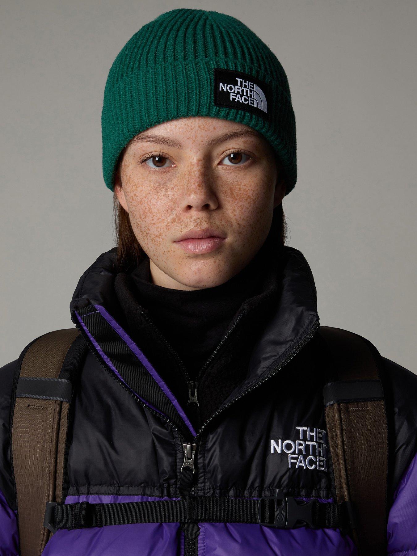 the-north-face-logo-box-cuffed-beanie-greenstillFront