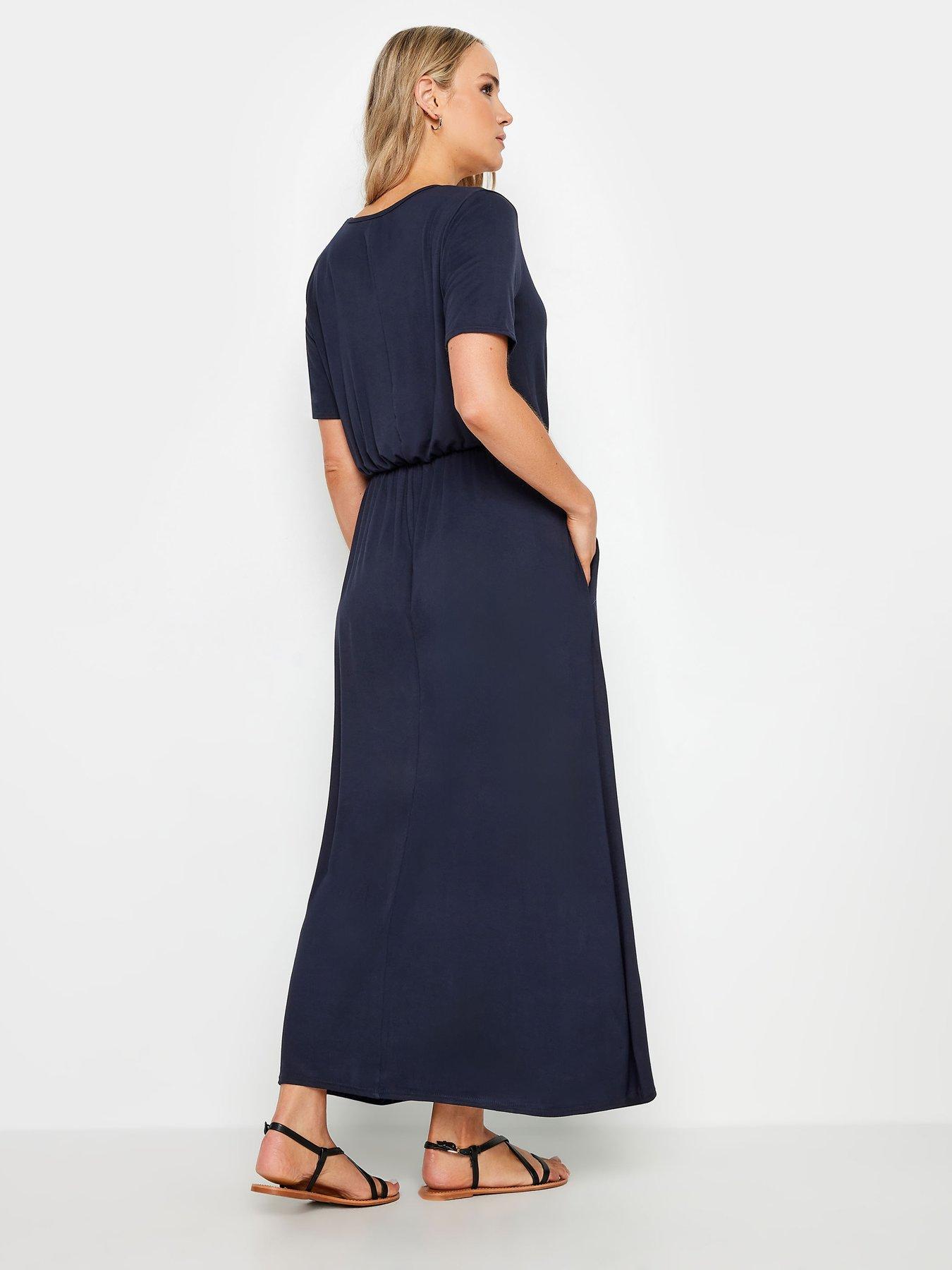 long-tall-sally-maxi-t-shirt-dress-bluestillFront