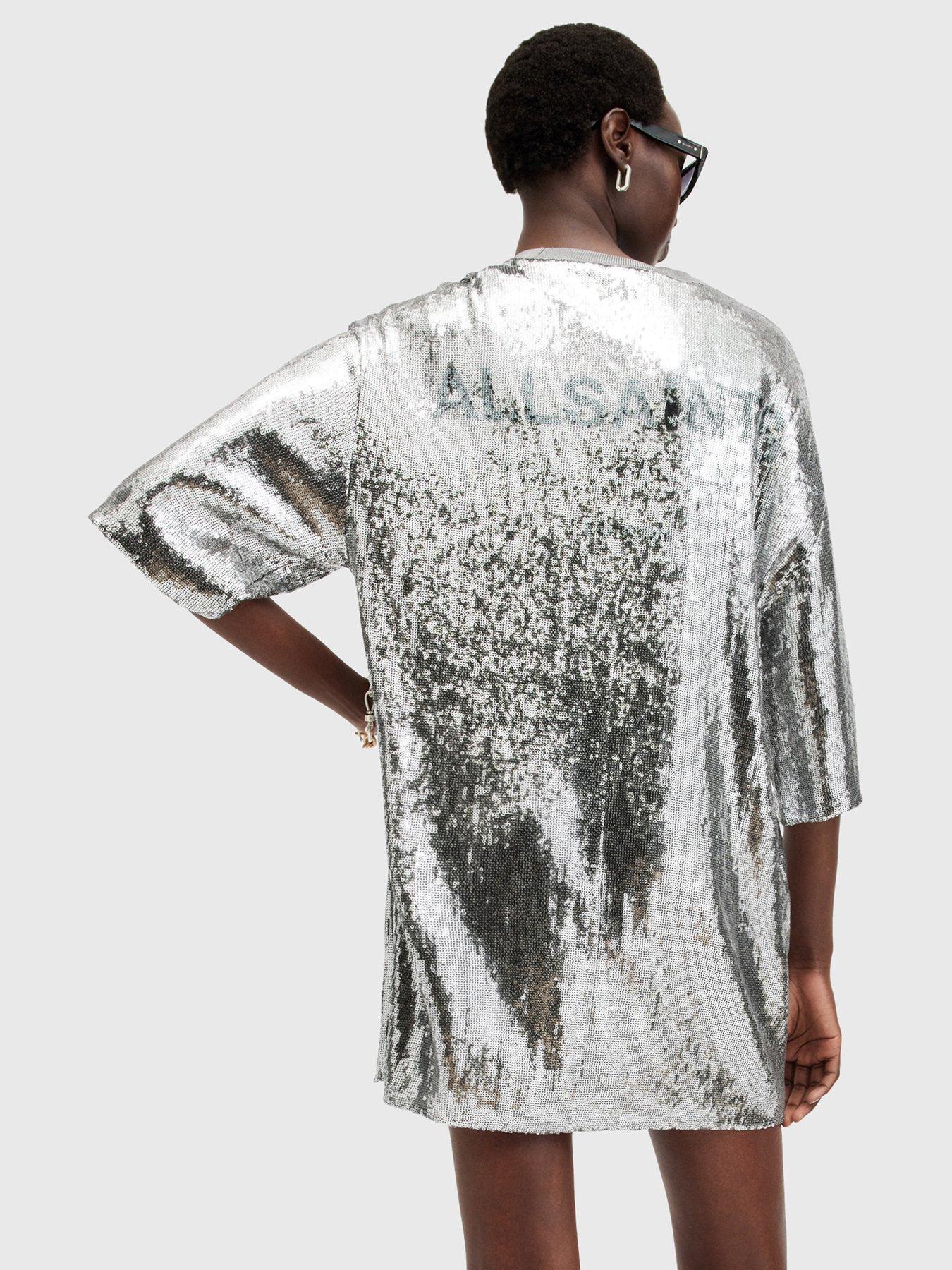 allsaints-opal-sequin-logo-dress-silver