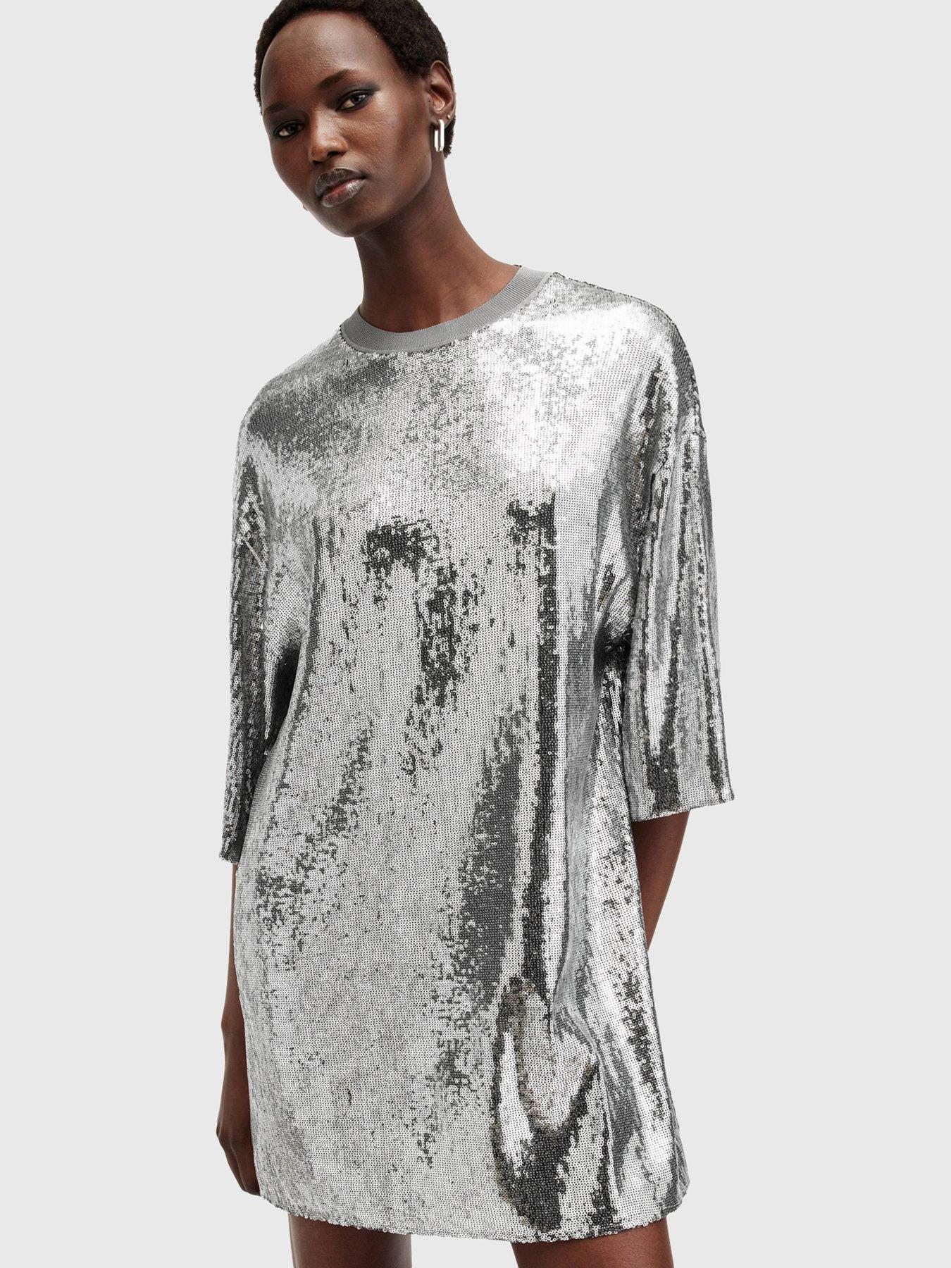 allsaints-opal-sequin-logo-dress-silverstillFront