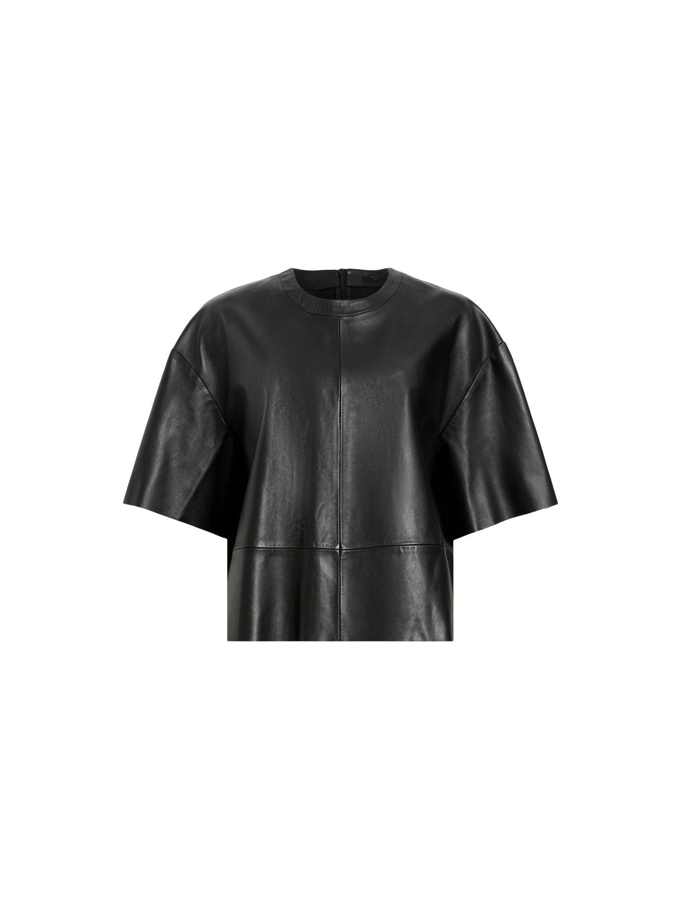 allsaints-renai-leather-tee-blackdetail