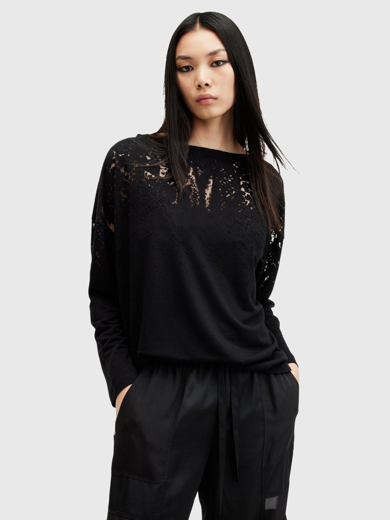 allsaints-rita-snake-tee-black