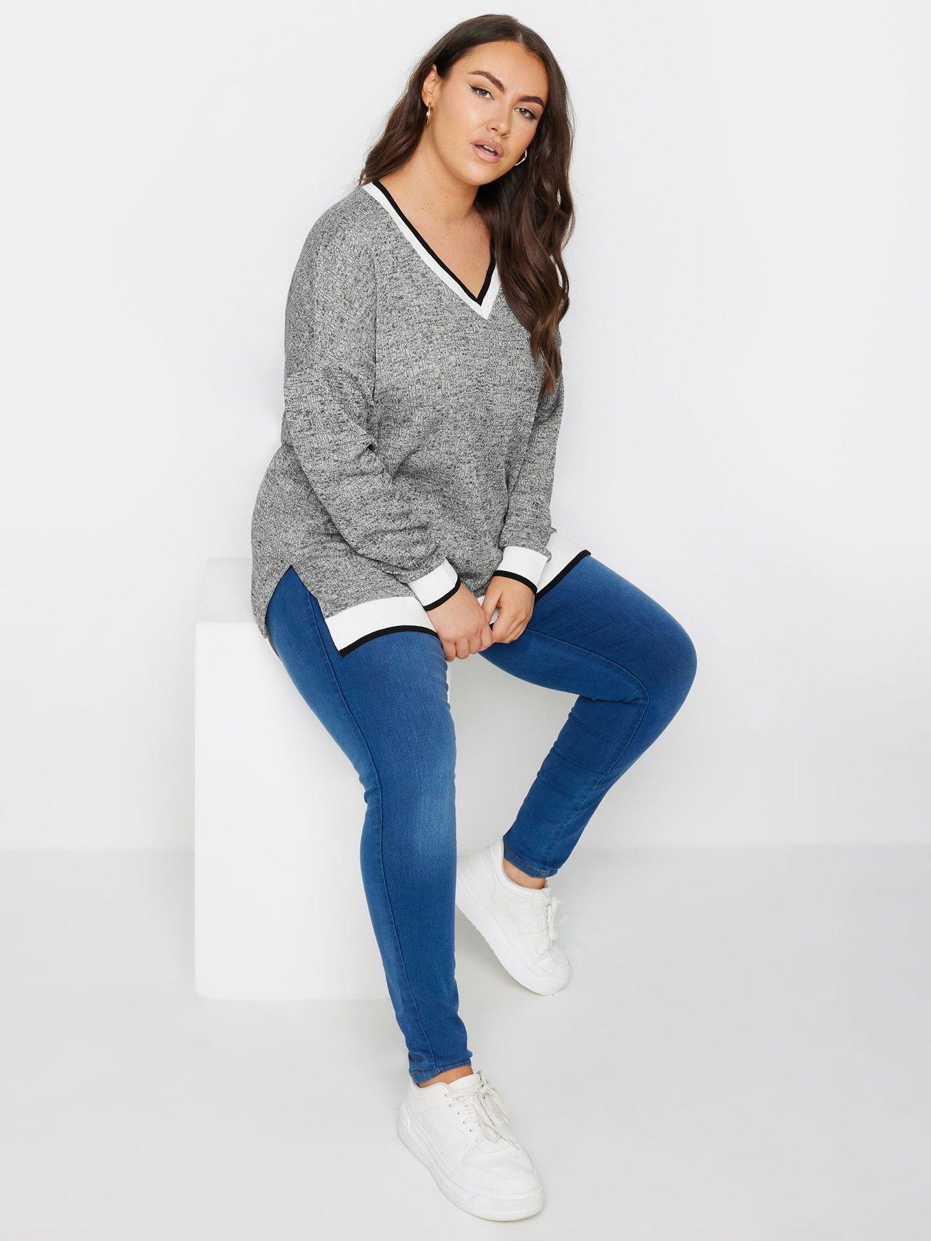 yours-curve-structured-sweatshirt-greyback