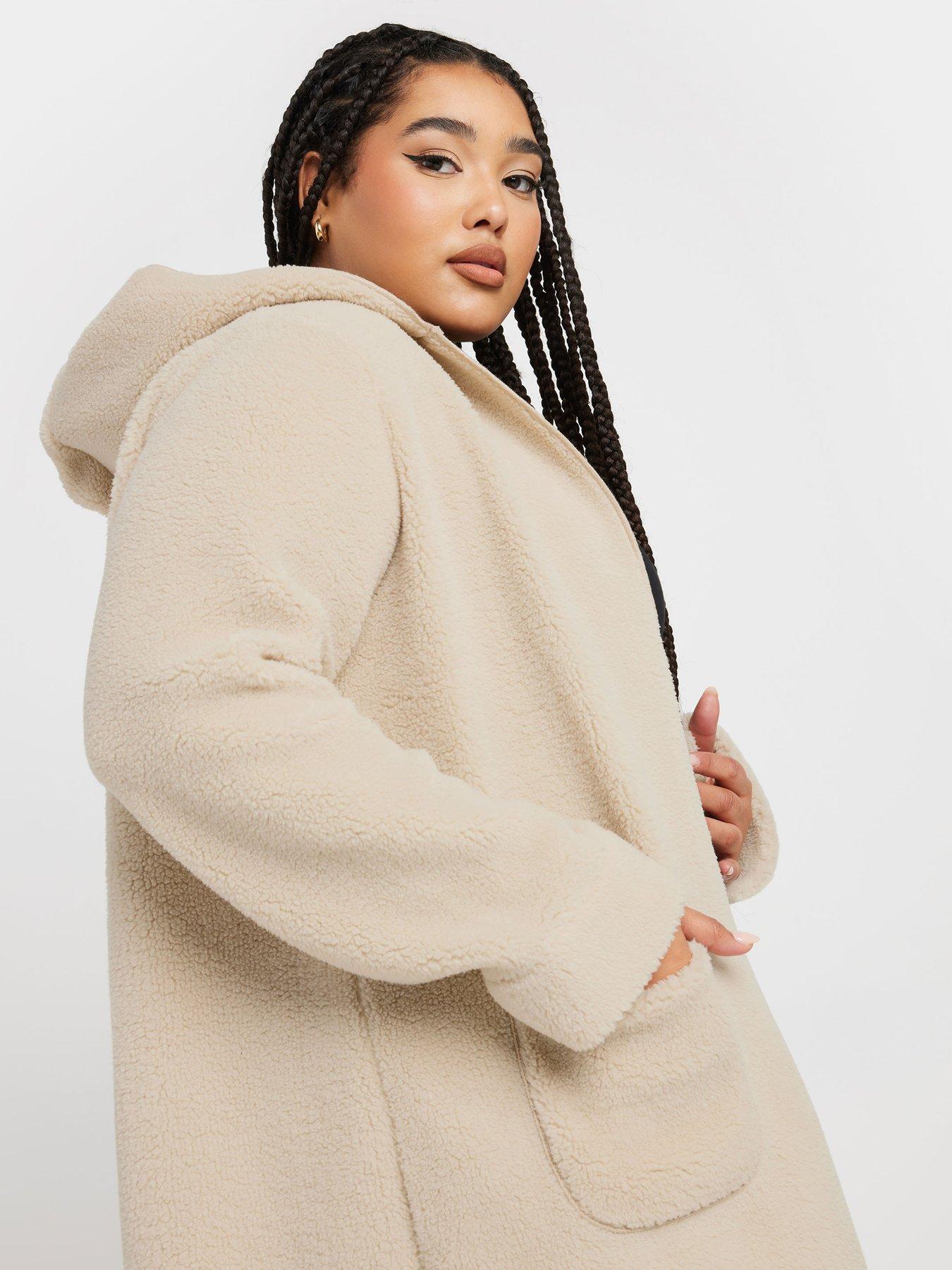 yours-curve-teddy-hooded-jacket-naturaloutfit