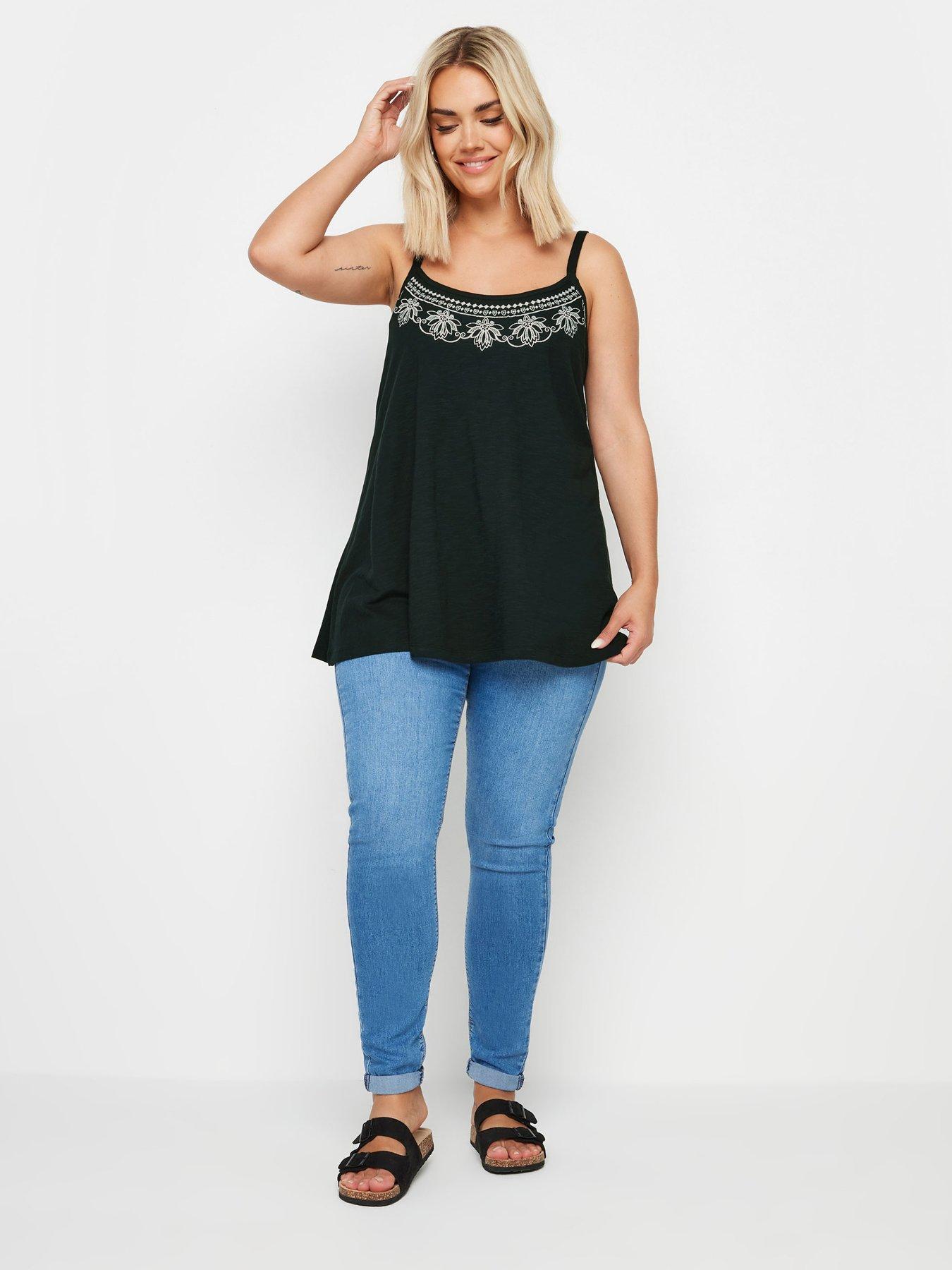 yours-curve-embroidered-swing-cami-blackback