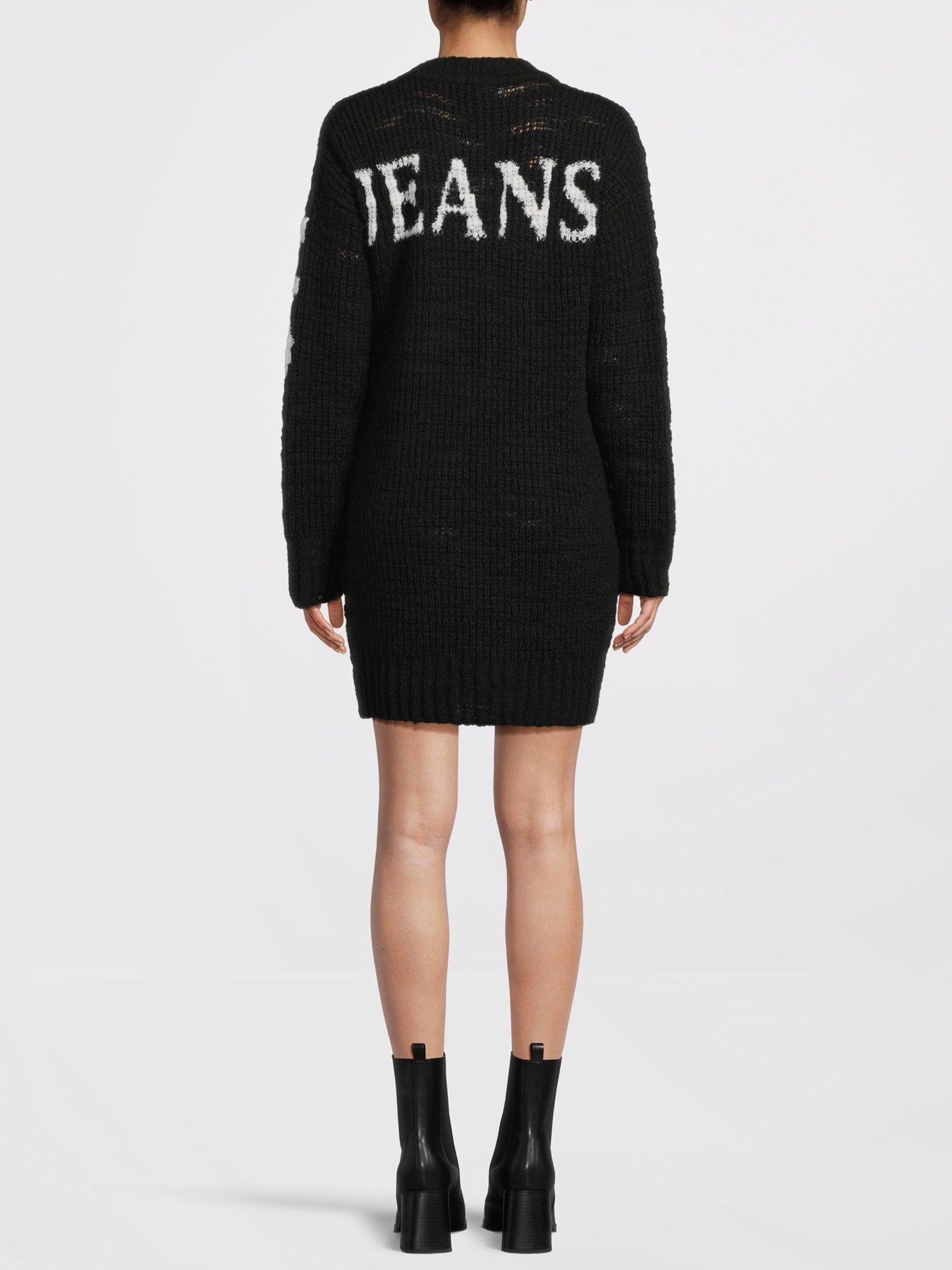 m05ch1n0-jeans-logo-knit-mini-dress-blackstillFront