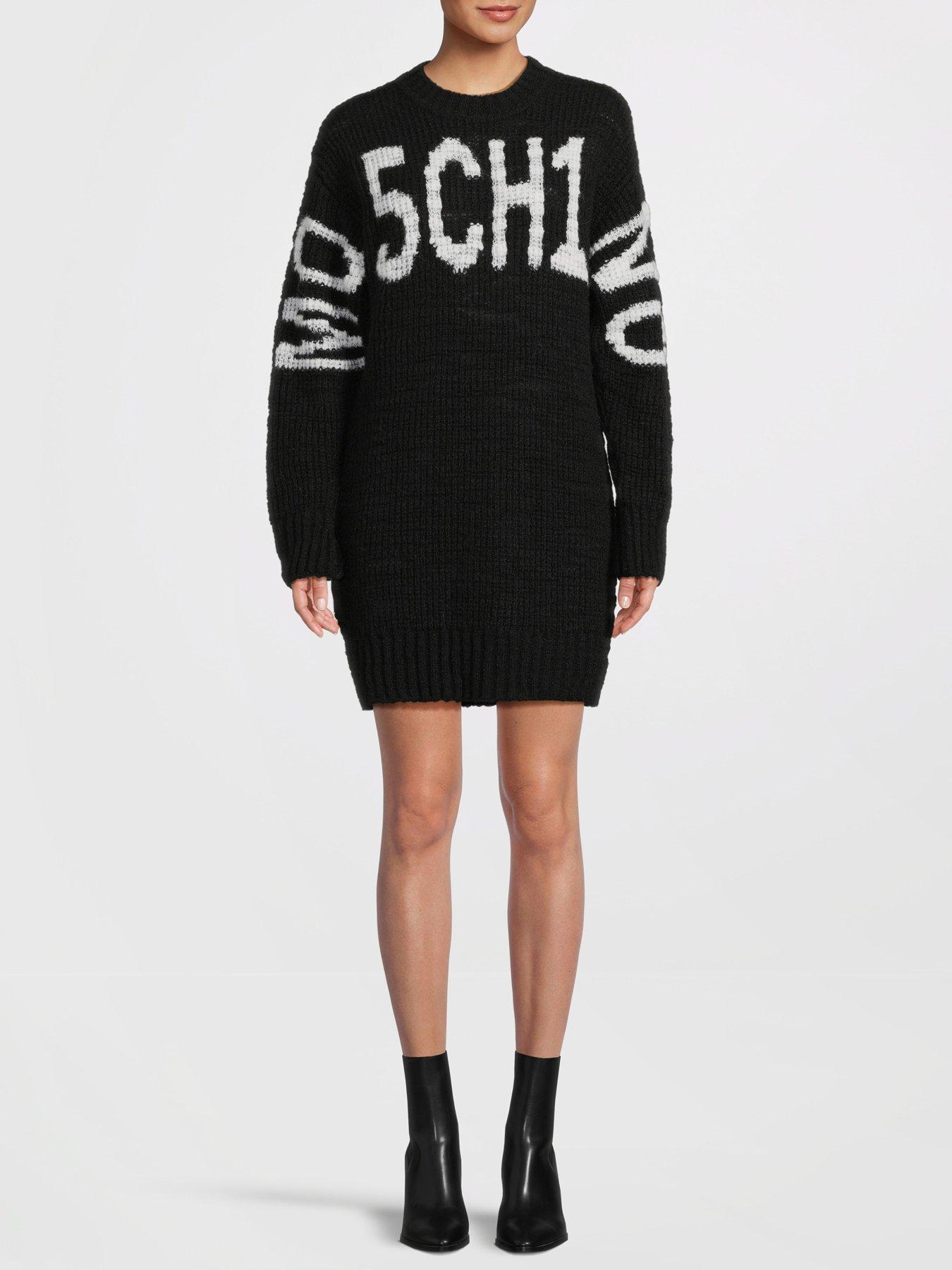 m05ch1n0-jeans-logo-knit-mini-dress-blackback